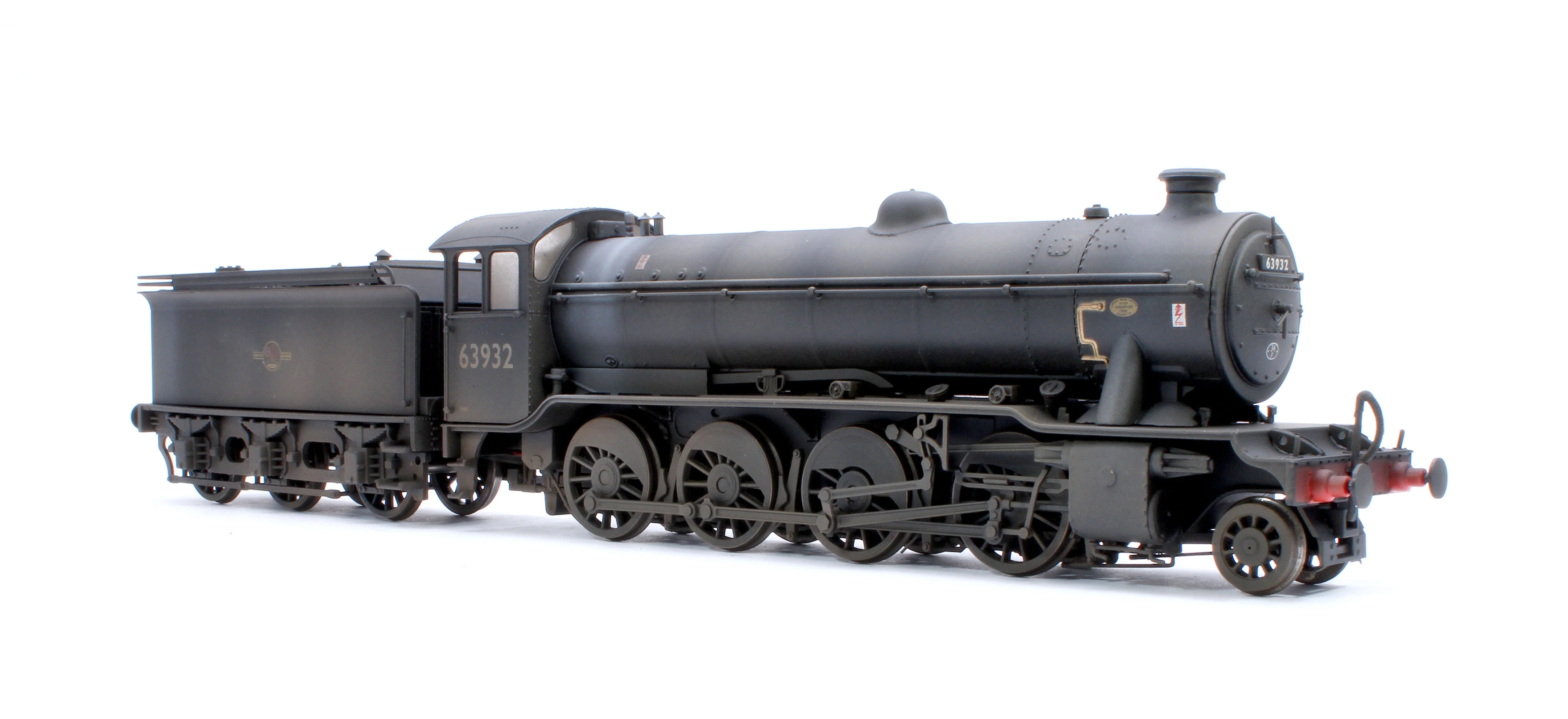 3943W Custom Weathered Class O2/4 'Tango' BR late crest black No. 63932 with low running plate, side window cab and GN tender, short chimney - Image 5