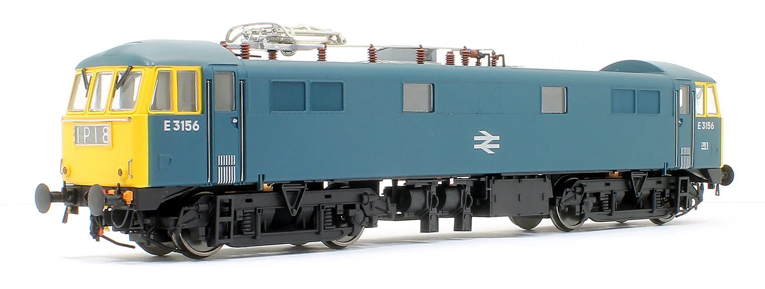 8654 Class 86/0 'AL6' Bo-Bo Electric Locomotive BR Rail Blue E3156 with double arrow logo and full yellow ends