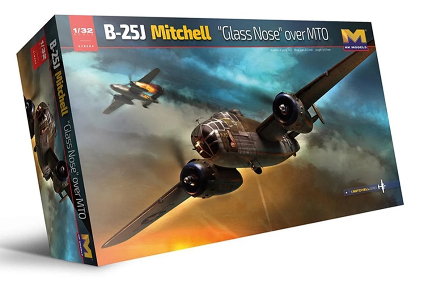 PKHK01E24 B-25J Mitchell 'Glass Nose' over MTO Model Kit