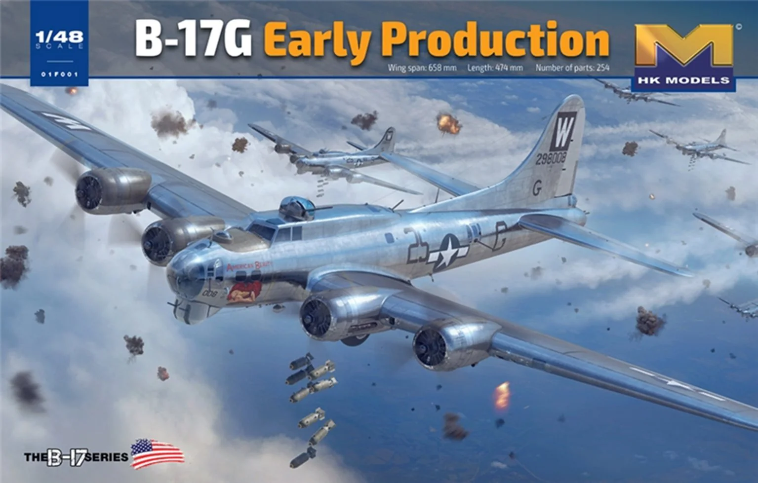 PKHK01F001 B-17G Flying Fortress Early Production Model Kit