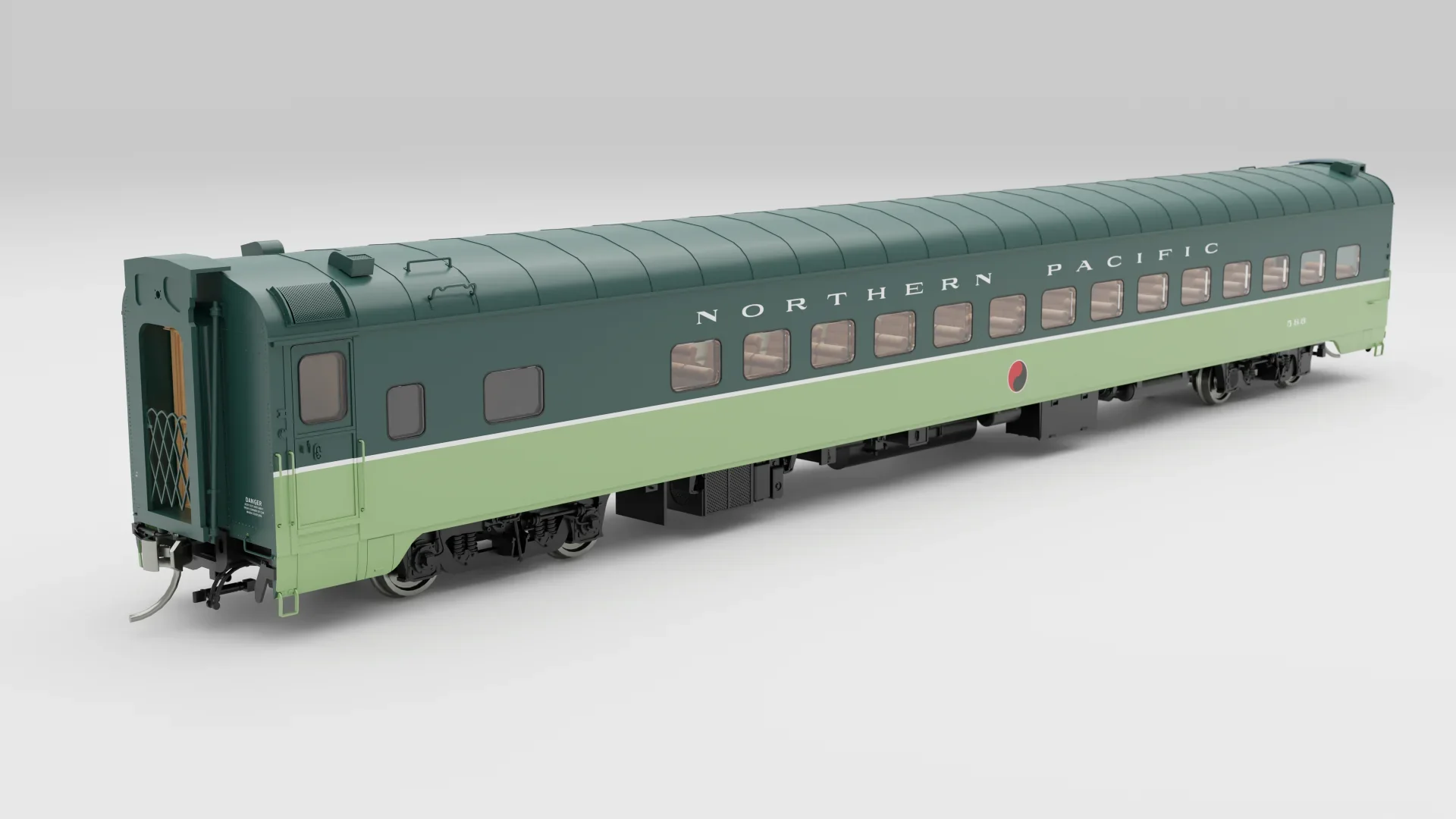 197002 HO Plan 7509 Coach: Northern Pacific Day-Nite - Streamline: #592