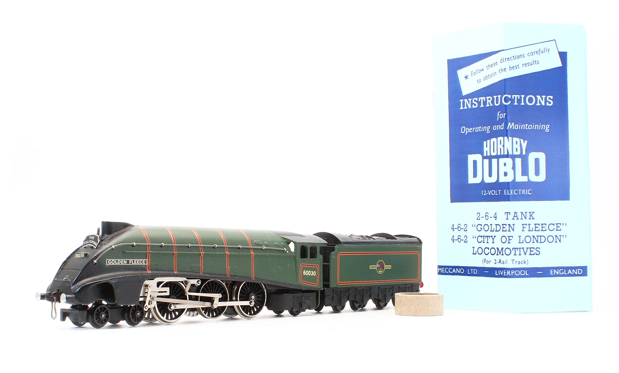 Pre-Owned 2211 BR Green 4-6-2 A4 'Golden Fleece' 60030 Steam Locomotive - 2 Rail