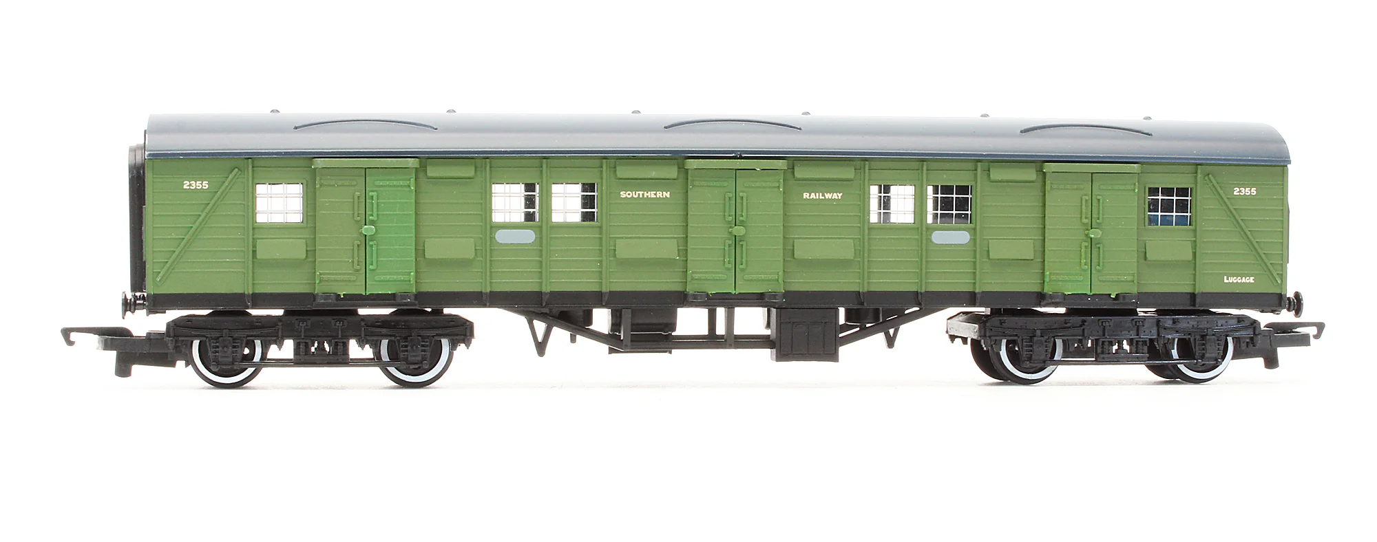 Pre-Owned SR Olive Green Bogie Luggage Van '2355' - Image 3