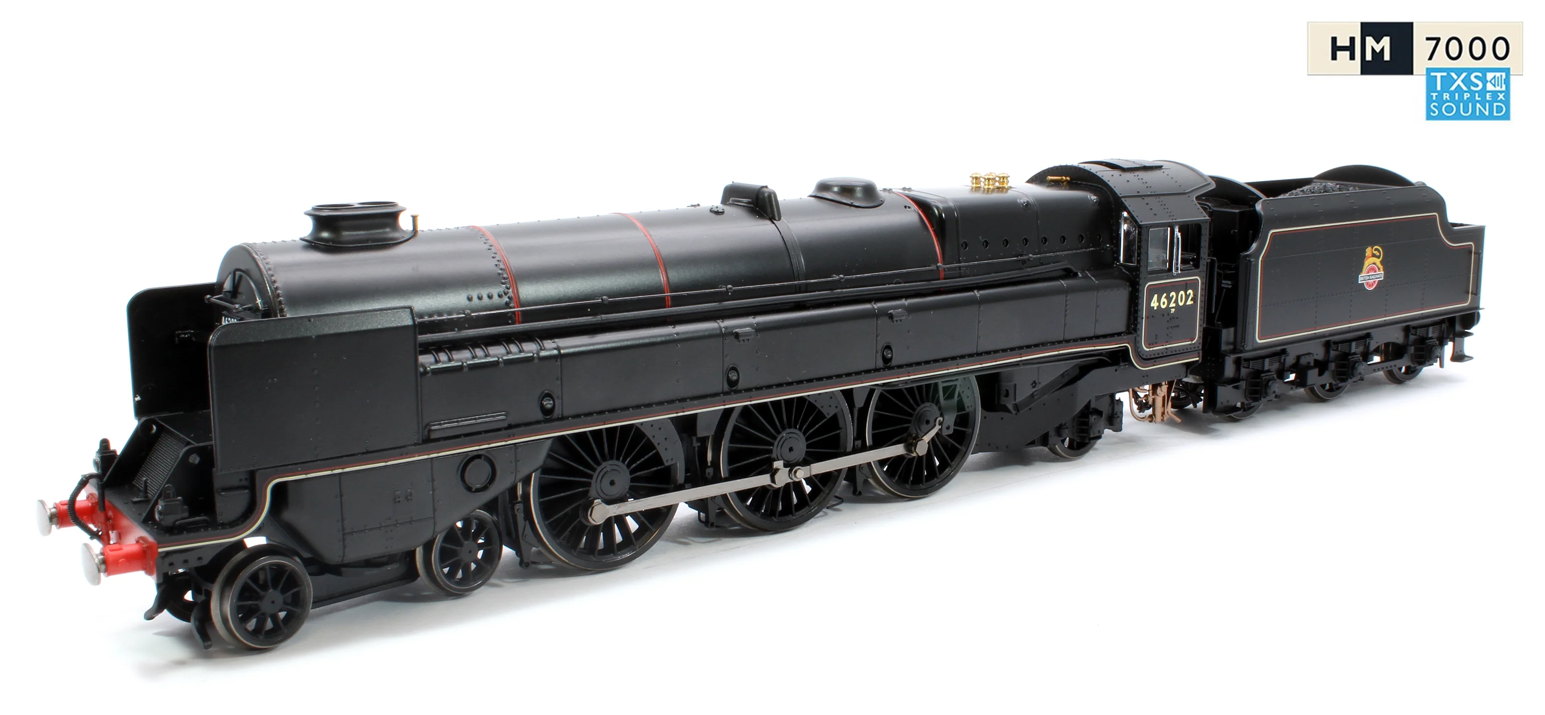 R30135TXS Princess Royal Class 'The Turbomotive' 4-6-2 BR Black Early Emblem 46202 Steam Locomotive - DCC Sound Fitted