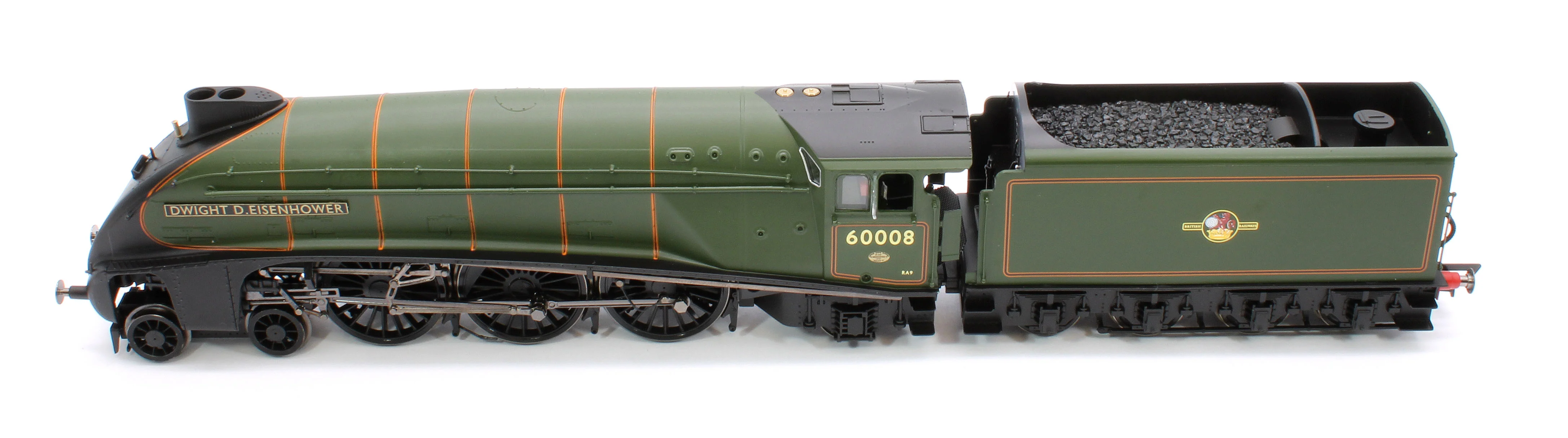 Pre-Owned R30265 Hornby Dublo Class A4 4-6-2 60008 'Dwight D. Eisenhower' Great Gathering 10th Anniversary BR Lined Green Late Crest Limited Edition Steam locomotive - DCC Sound - Image 4