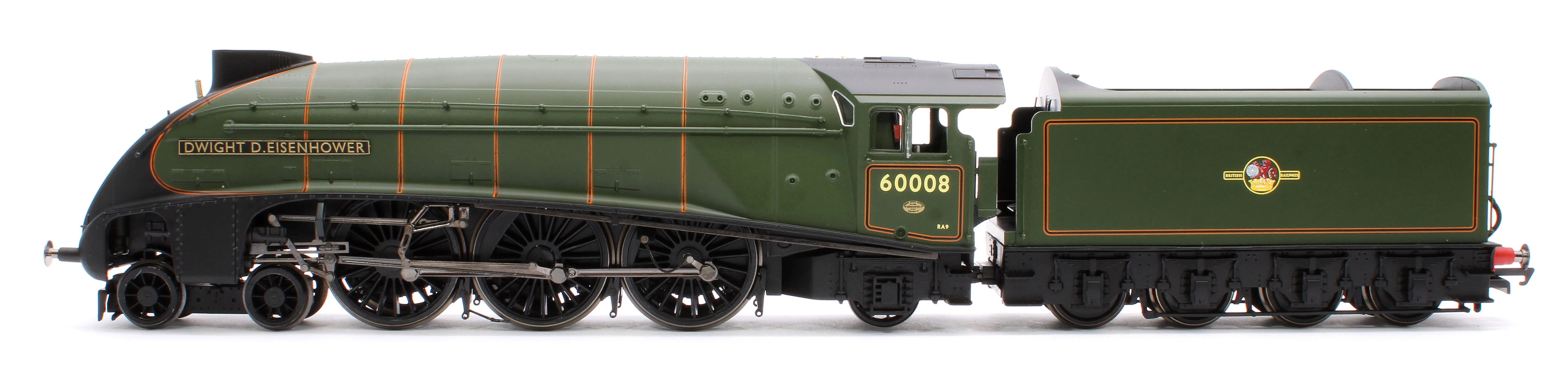 Pre-Owned R30265 Hornby Dublo Class A4 4-6-2 60008 'Dwight D. Eisenhower' Great Gathering 10th Anniversary BR Lined Green Late Crest Limited Edition Steam locomotive - DCC Sound - Image 5