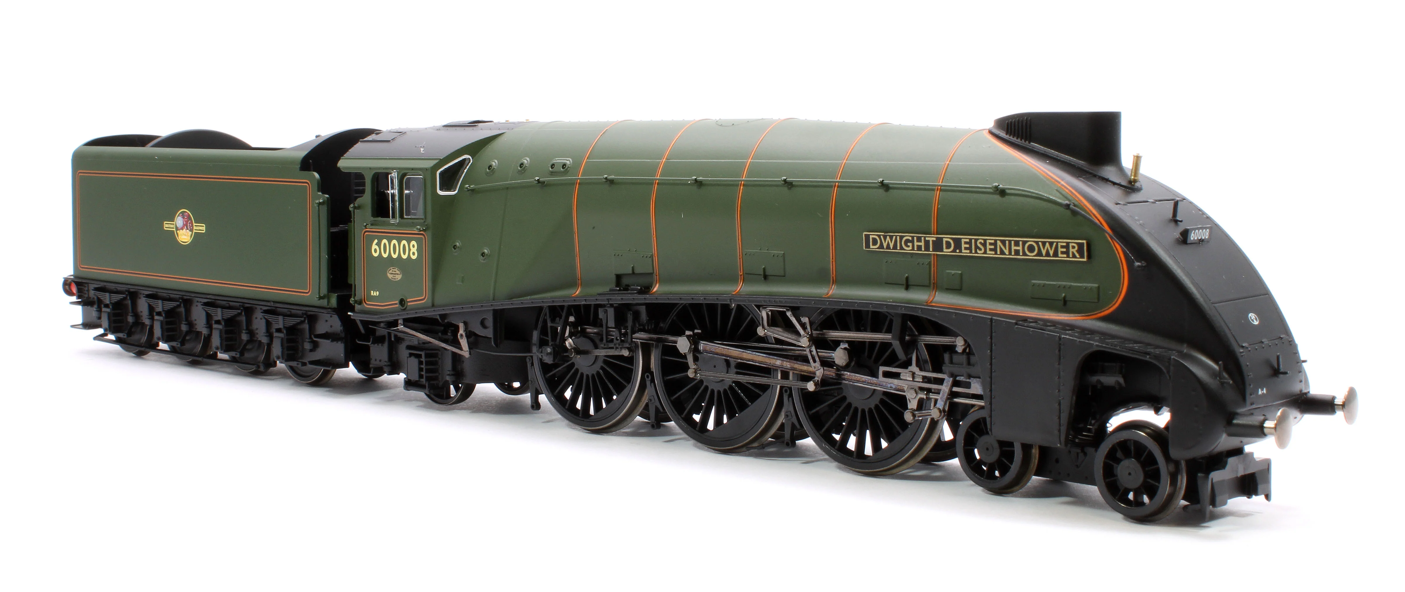 Pre-Owned R30265 Hornby Dublo Class A4 4-6-2 60008 'Dwight D. Eisenhower' Great Gathering 10th Anniversary BR Lined Green Late Crest Limited Edition Steam locomotive - DCC Sound - Image 6