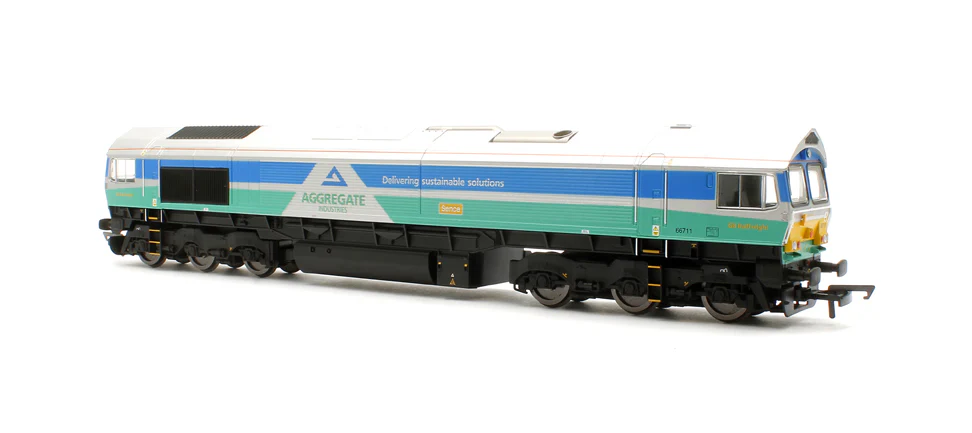 R30428TXS RailRoad Plus Aggregates Class 66 Sence No.66711 Diesel Locomotive - DCC Sound - Image 4
