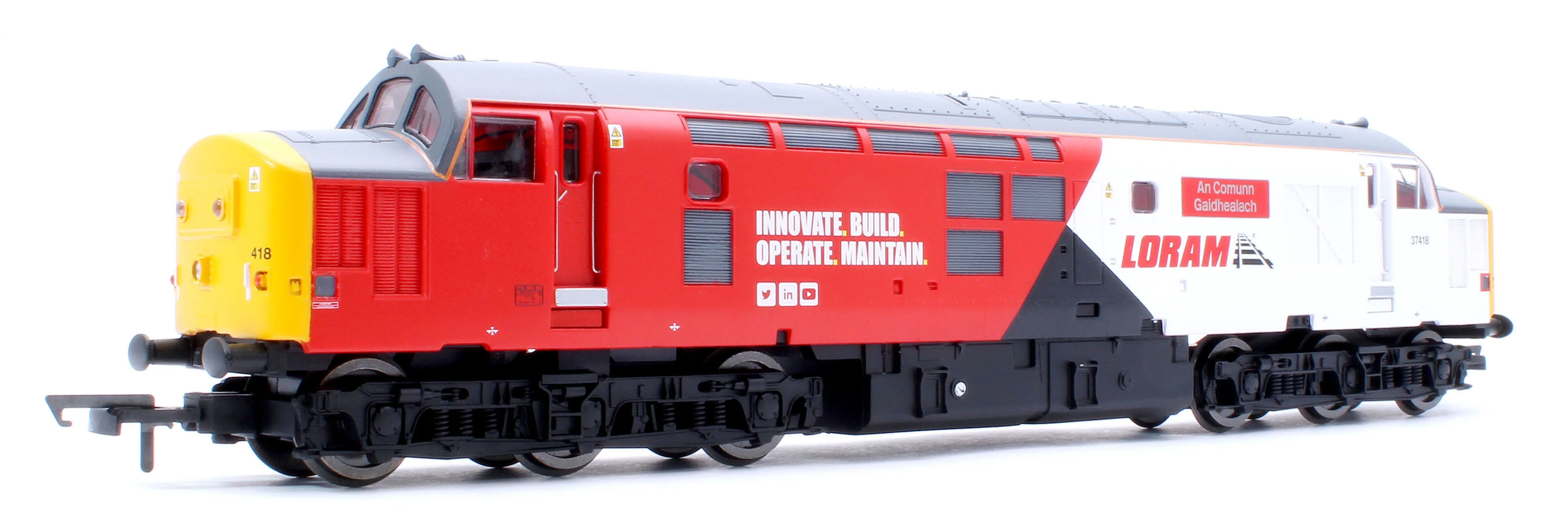 R30436 RailRoad Class 37 Loram 'An Comunn Gaidhealach' 37418 Diesel Locomotive - Image 4