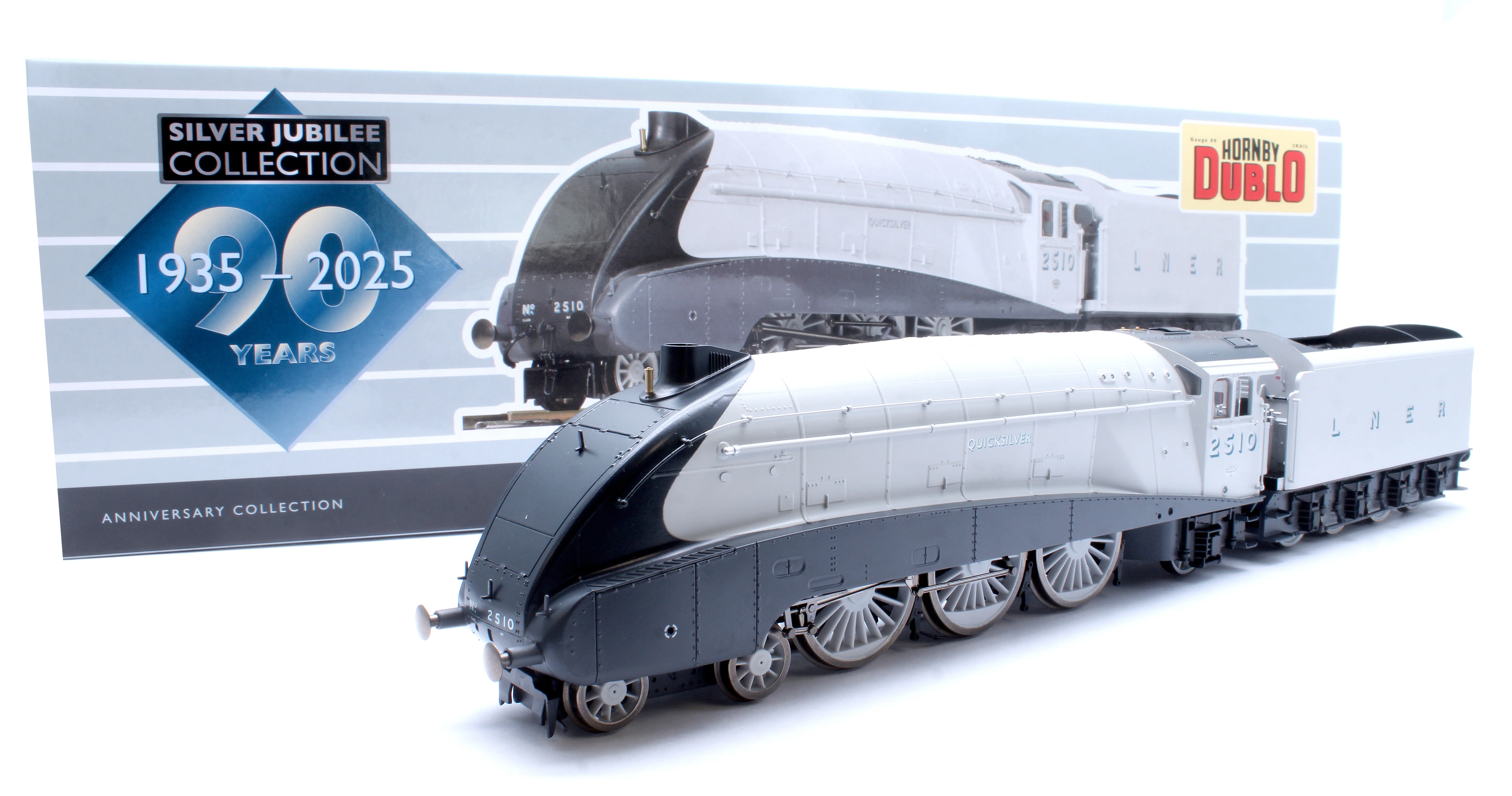 R30457 Hornby Dublo Class A4 4-6-2 LNER No.2510 'Quicksilver' (90th Anniversary Collection) Steam Locomotive - Image 9