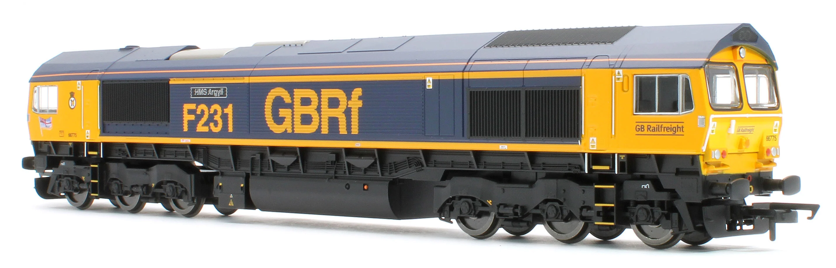 R30534 RailRoad GBRf Class 66 HMS Argyll 66775 Diesel Locomotive - Image 3