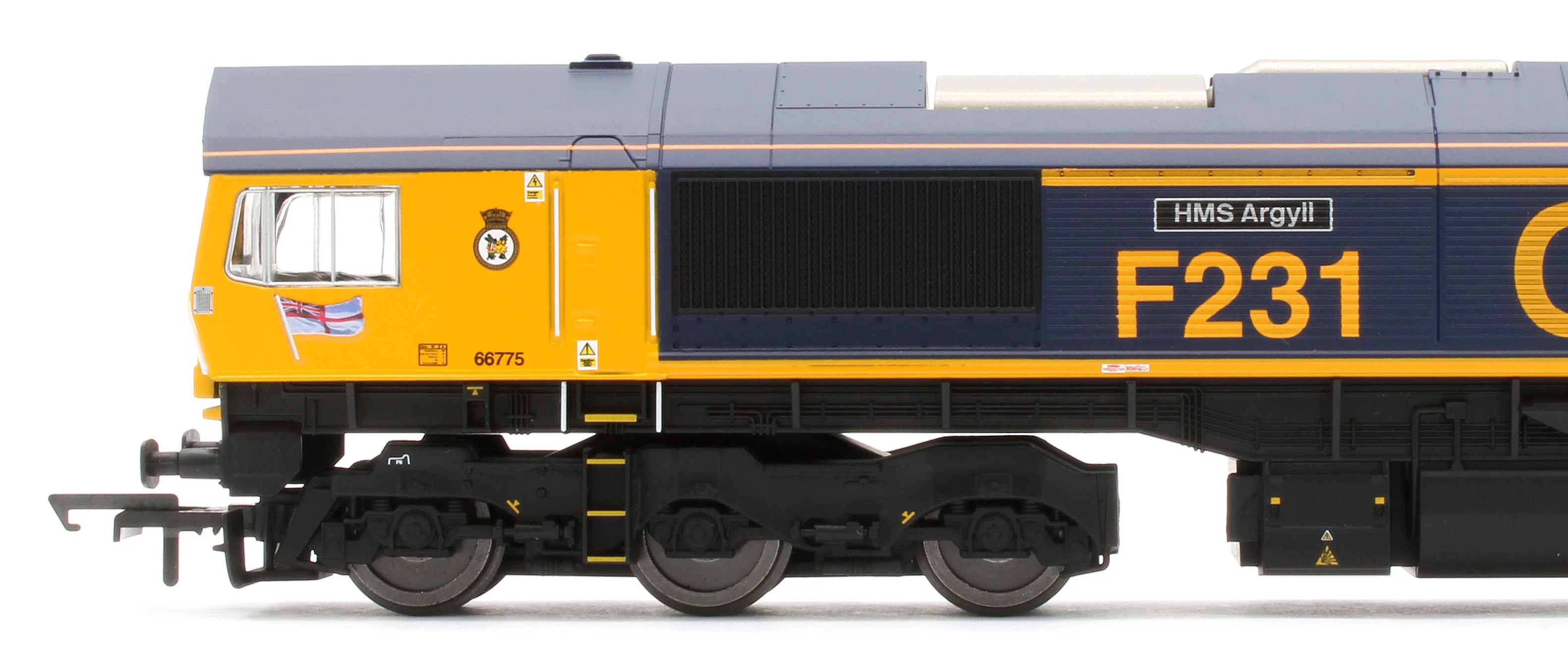 R30534 RailRoad GBRf Class 66 HMS Argyll 66775 Diesel Locomotive - Image 9