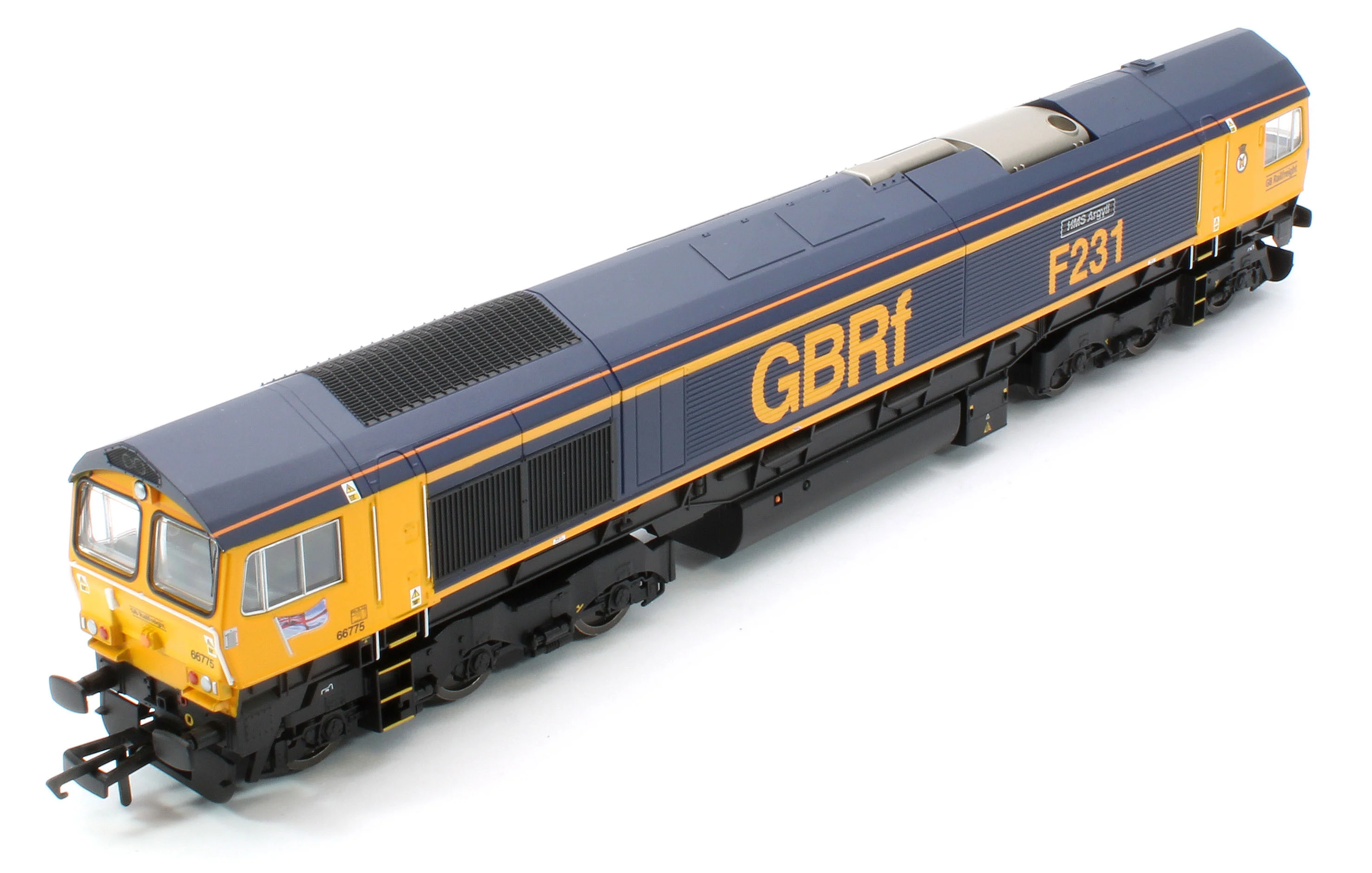 R30534TXS RailRoad GBRf Class 66 HMS Argyll 66775 Diesel Locomotive - DCC Sound - Image 12