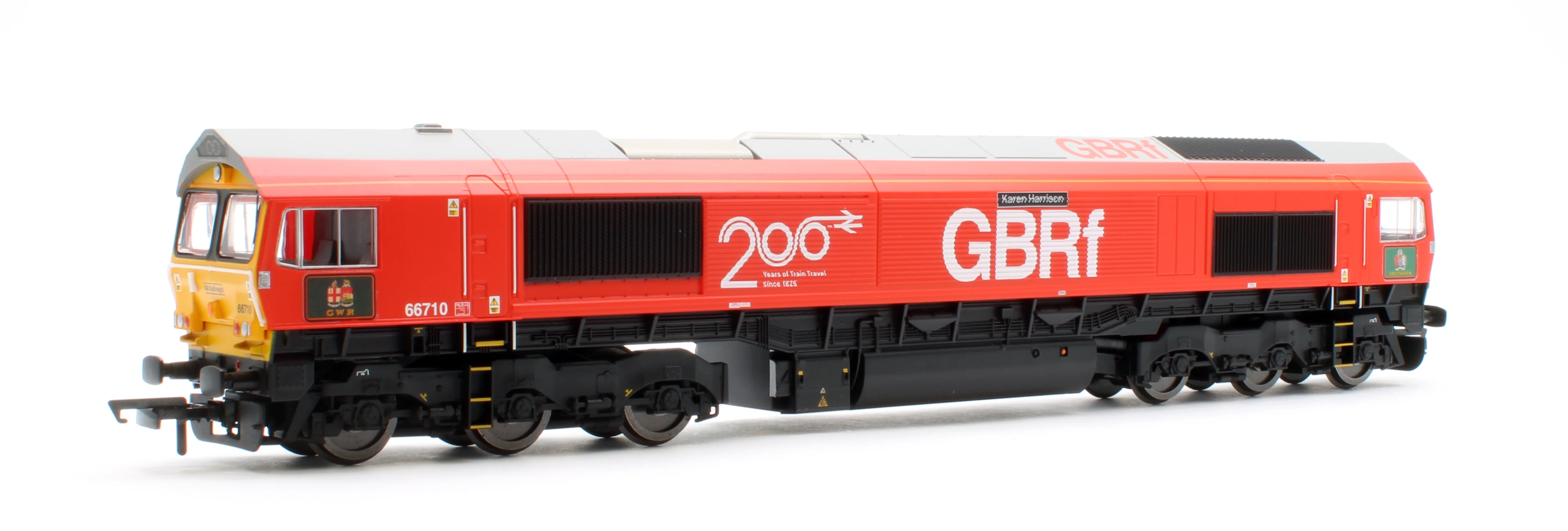 R30549 RailRoad Plus GBRf Class 66 Railway 200 'Karen Harrison' 66710 Diesel Locomotive - Image 2