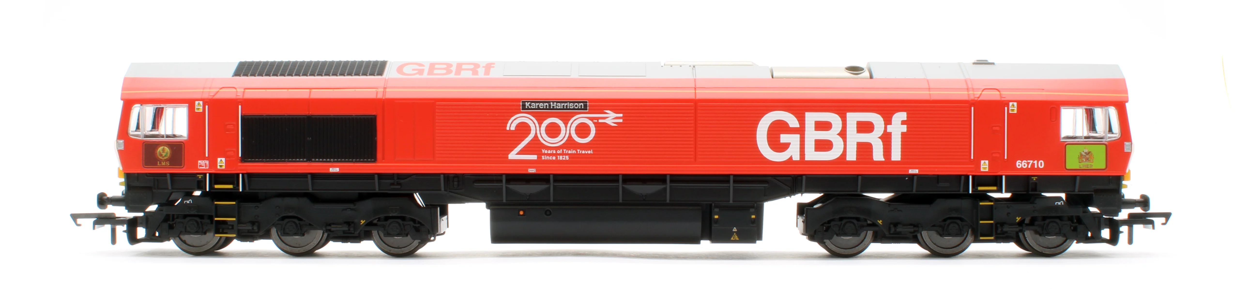 R30549 RailRoad Plus GBRf Class 66 Railway 200 'Karen Harrison' 66710 Diesel Locomotive - Image 7