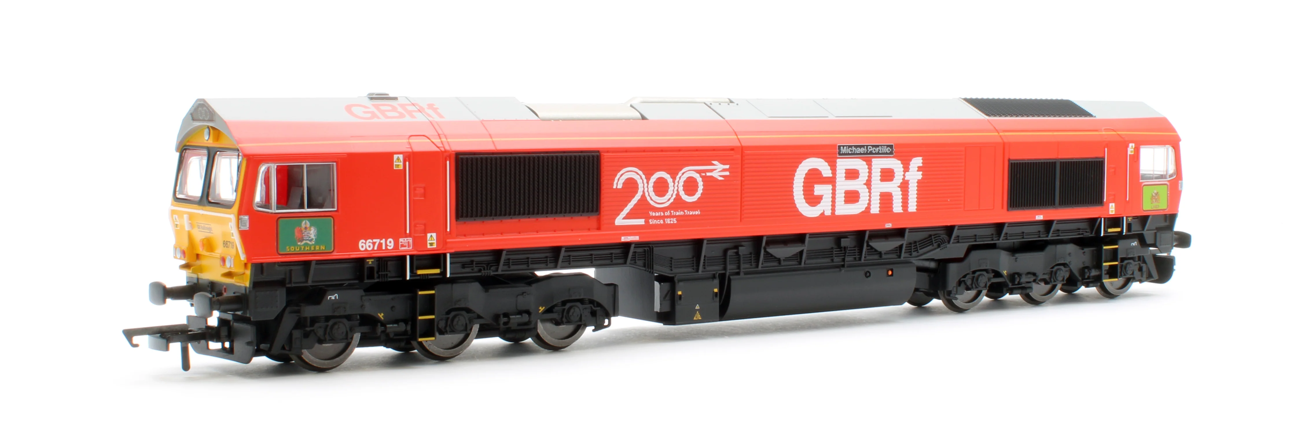 R30550 RailRoad Plus GBRf Class 66 Railway 200 'Michael Portillo' 66719 Diesel Locomotive - Image 2