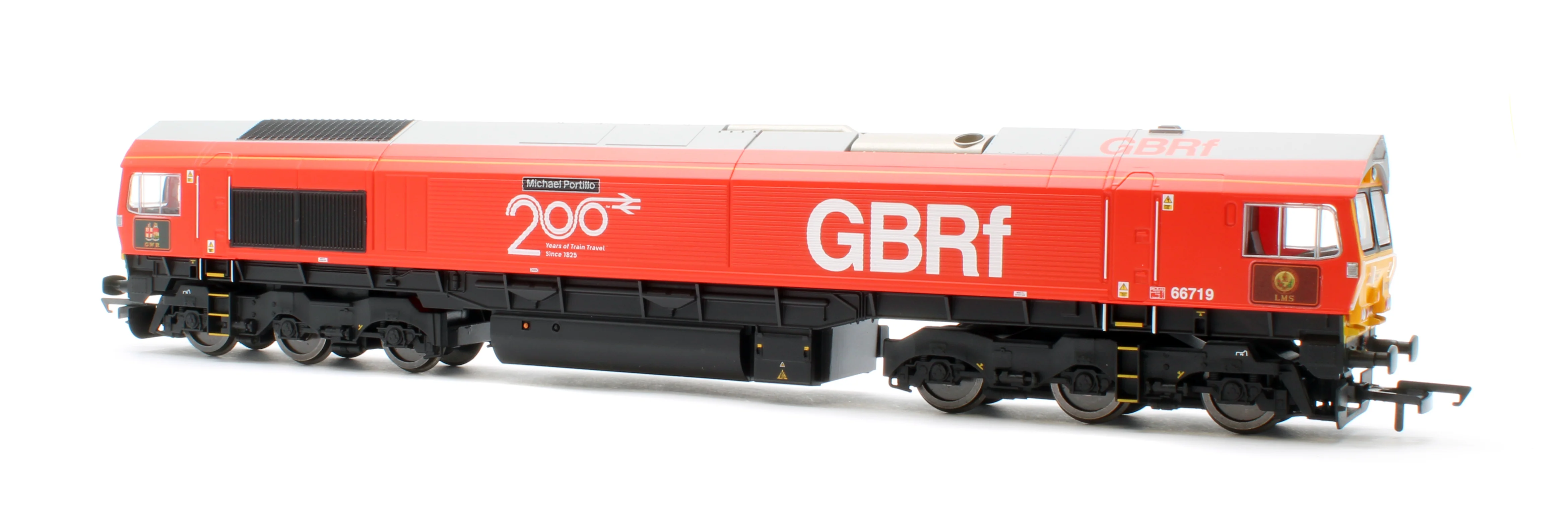 R30550TXS RailRoad Plus GBRf Class 66 Railway 200 'Michael Portillo' 66719 Diesel Locomotive - DCC Sound - Image 3