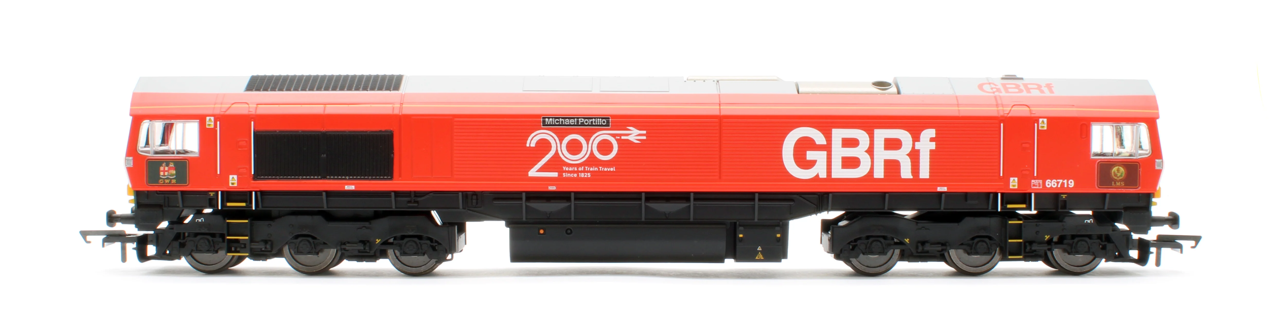 R30550TXS RailRoad Plus GBRf Class 66 Railway 200 'Michael Portillo' 66719 Diesel Locomotive - DCC Sound - Image 7