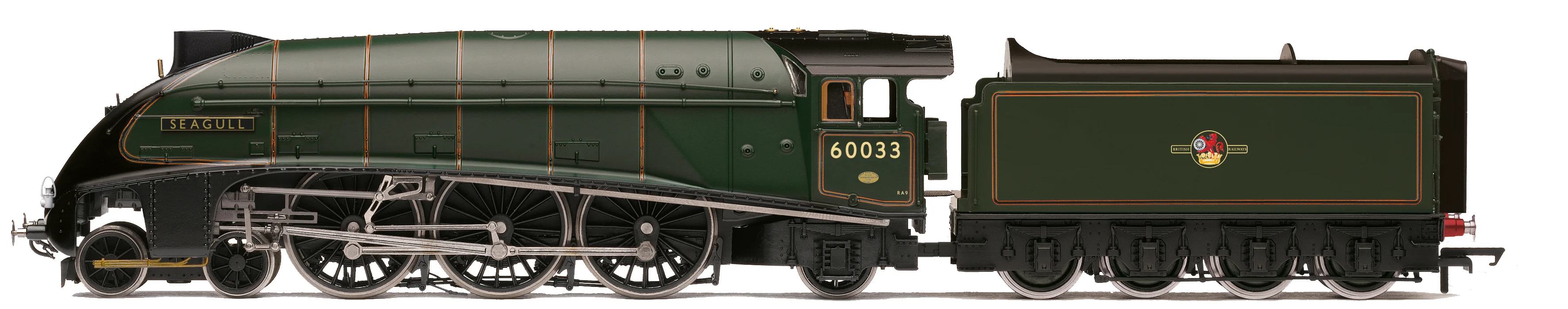 R30552SS Class A4 4-6-2 BR Green Late Crest 60033 'Seagull' Steam Locomotive - DCC Sound & Smoke