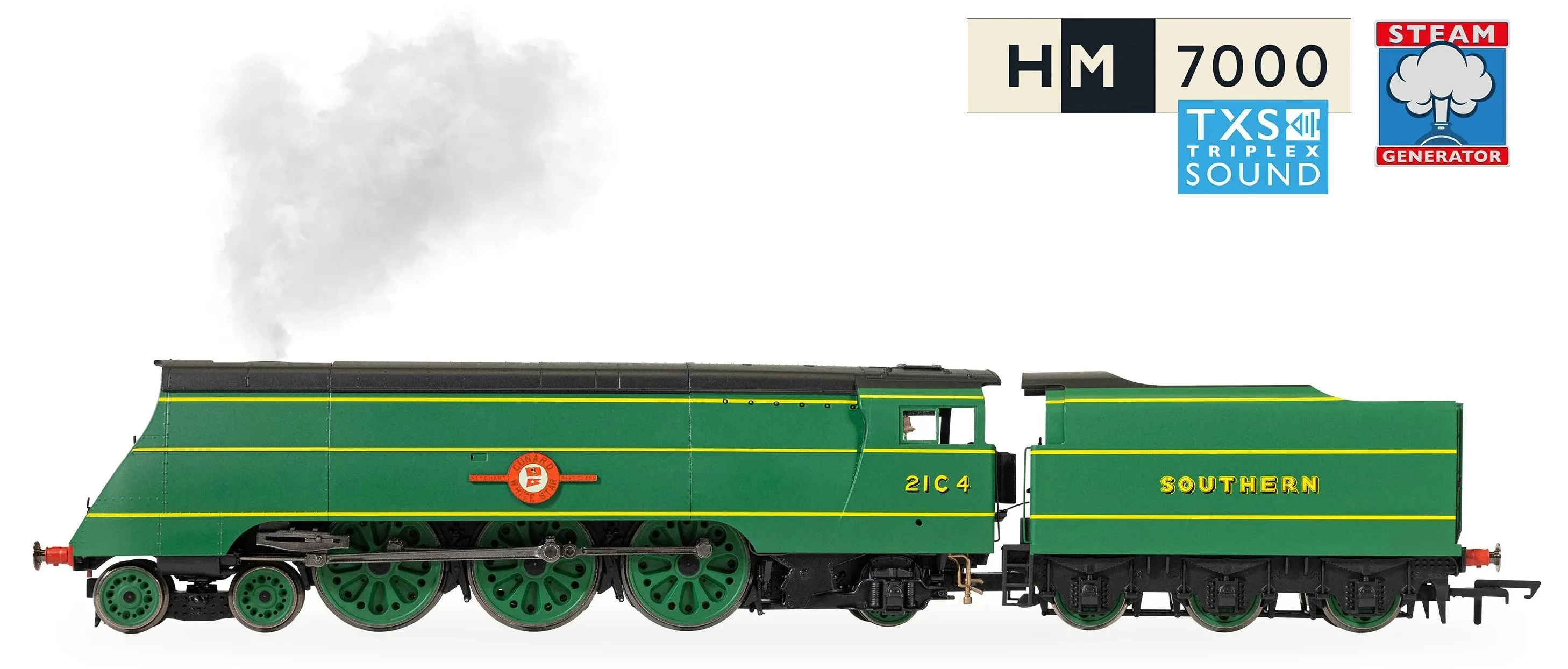 R30560SS SR Merchant Navy Class Cunard White Star Line 21C4 Steam Locomotive - DCC Sound & Steam Generator