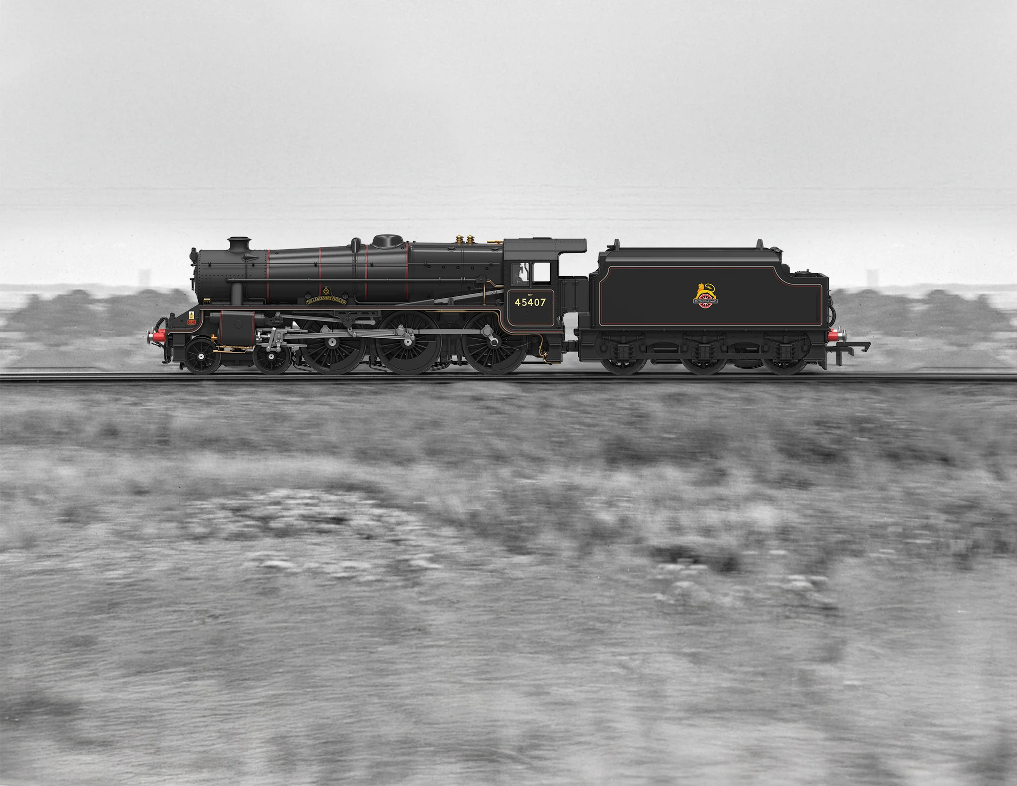 R30563 Class 5MT 4-6-0 BR Black Early Emblem 45407 ‘The Lancashire Fusilier’ (As Preserved Condition’) Steam Locomotive - Image 2