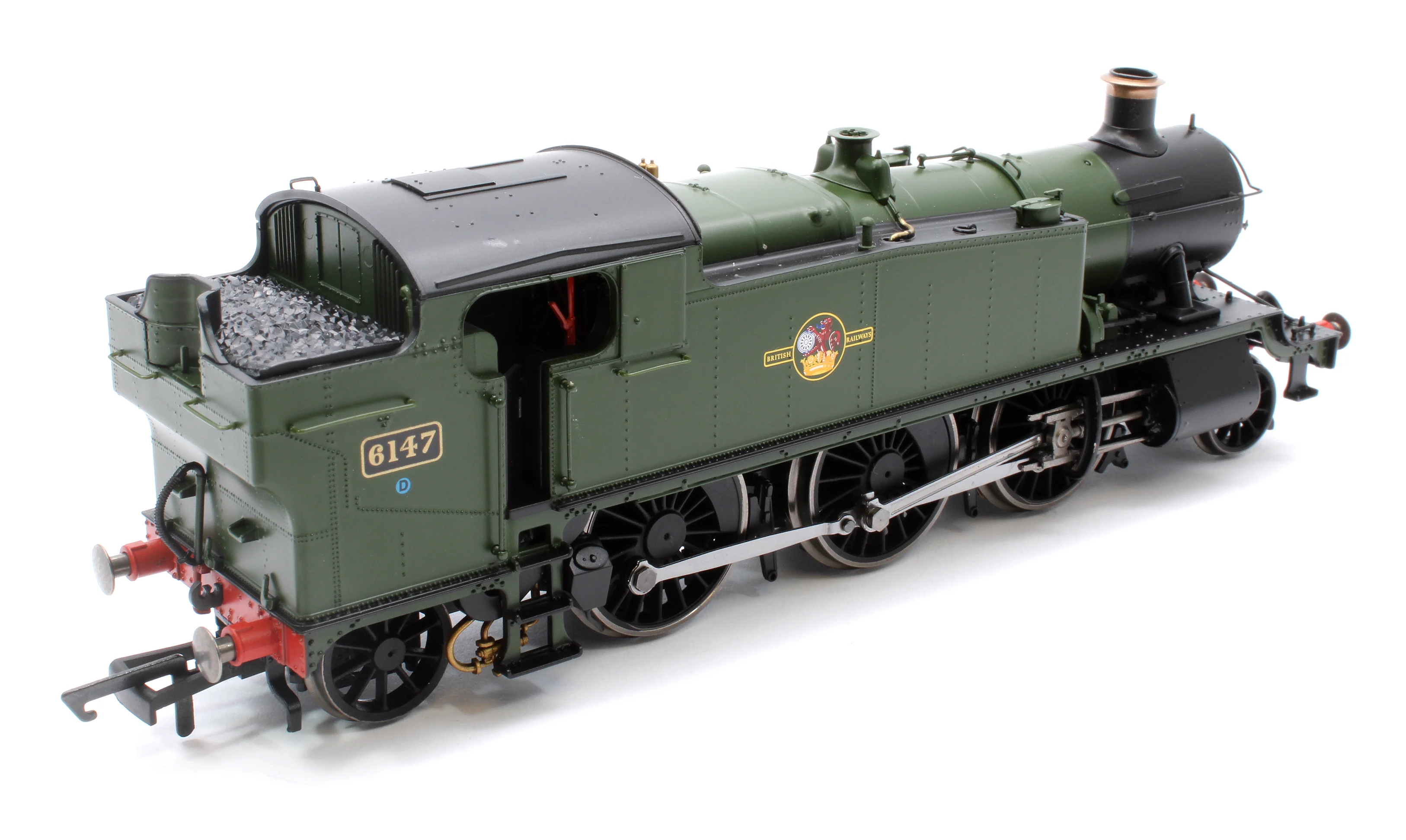 R3850 61XX Class 'Large Prairie' 2-6-2T 6147 BR Green Late Crest Steam Locomotive - Image 9