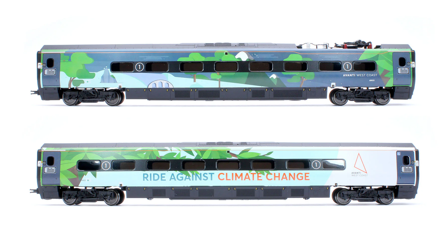 R40451 Avanti West Coast Class 390 Climate change Livery Coach Pack 1 69421 + 65321 - Image 3
