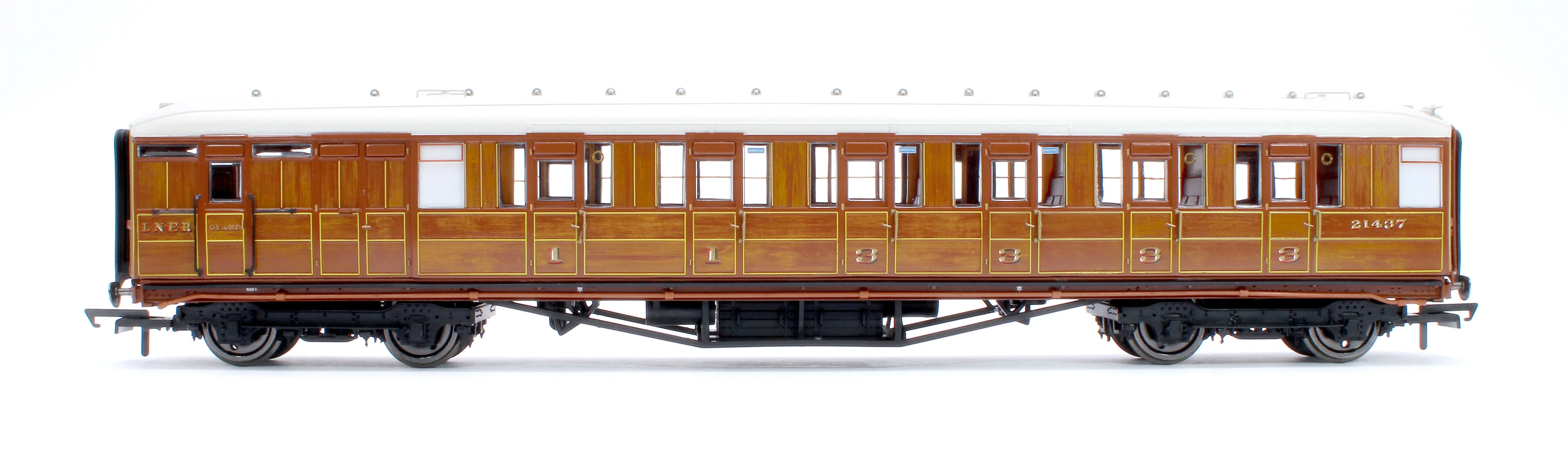 R40454 LNER Gresley Corridor Teak Coaches Brake 3rd No.21437 - Image 2