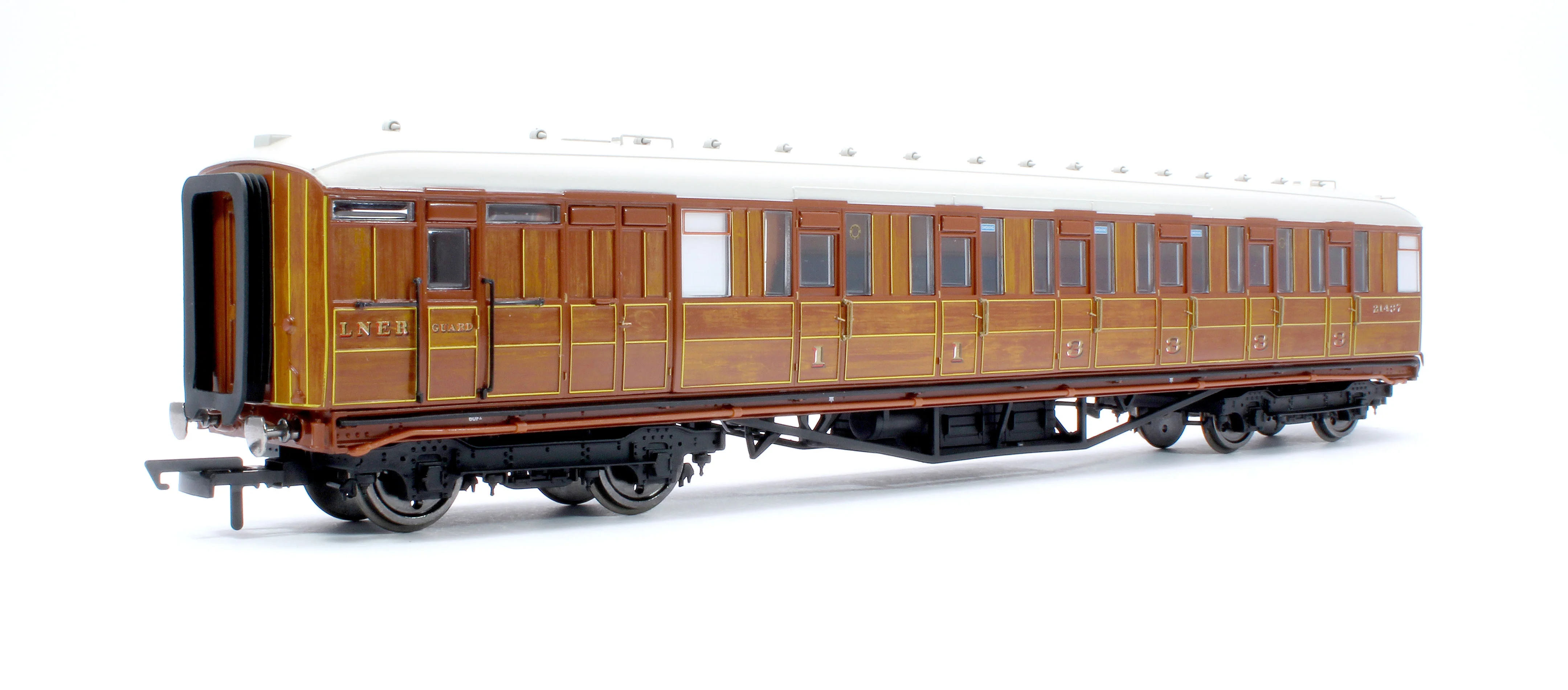 R40454 LNER Gresley Corridor Teak Coaches Brake 3rd No.21437 - Image 3