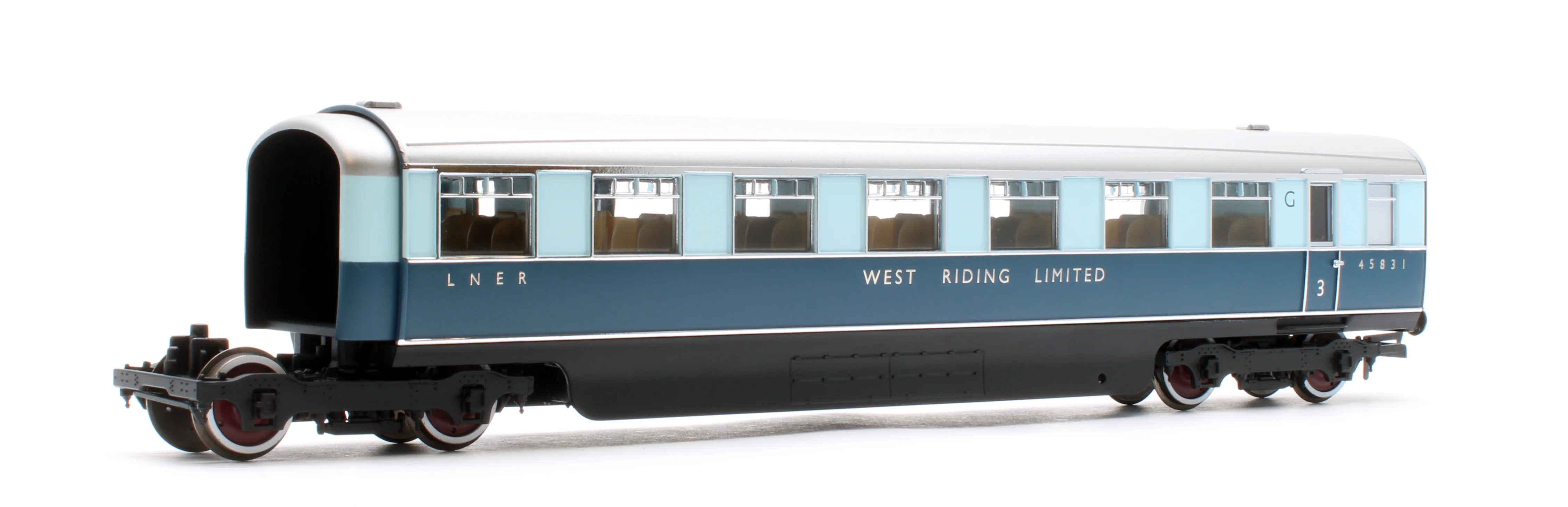 R40480 LNER West Riding Limited Open Third & Brake Third Articulated Coach Pack - Image 6