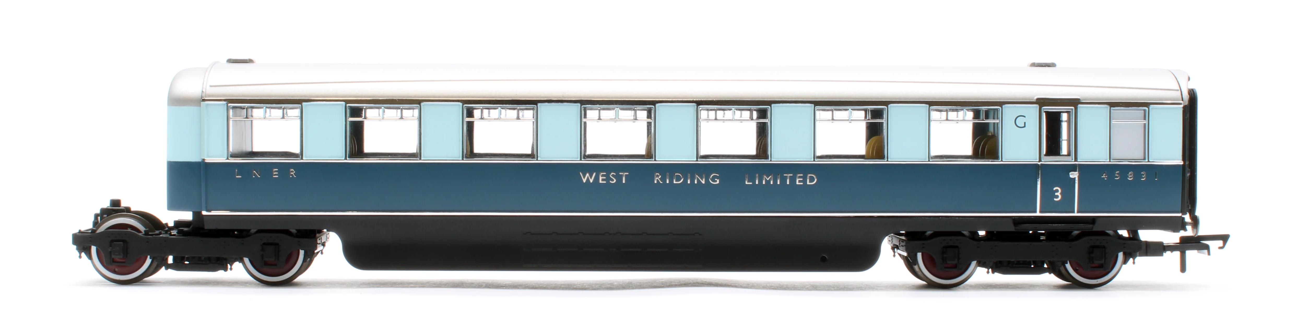 R40480 LNER West Riding Limited Open Third & Brake Third Articulated Coach Pack - Image 8