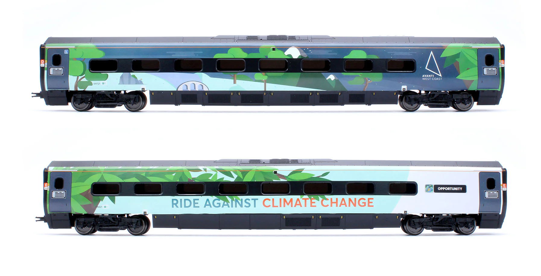 R40482 Avanti West Coast Class 390 Climate Change Livery Coach Pack 2 68921 + 68821 - Image 3