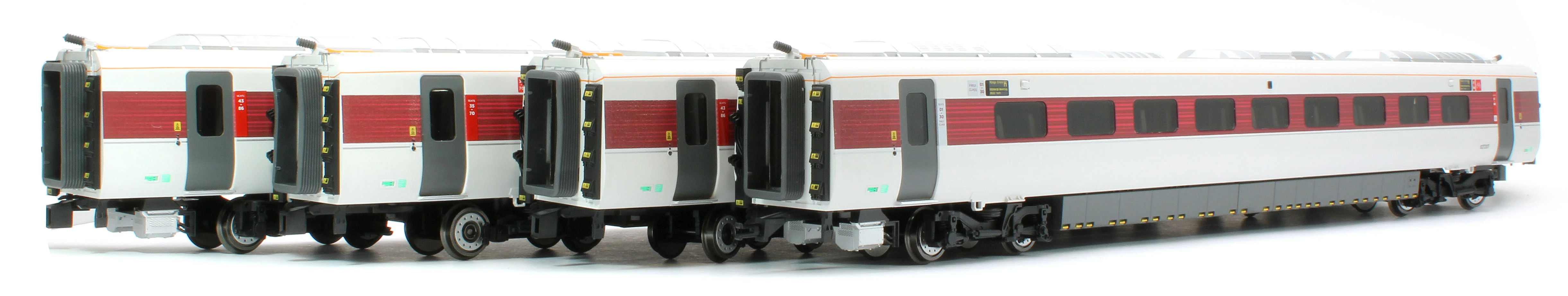 R40493 LNER Azuma Class 801/2 Railway 200 4 Car Coach Pack - Image 13