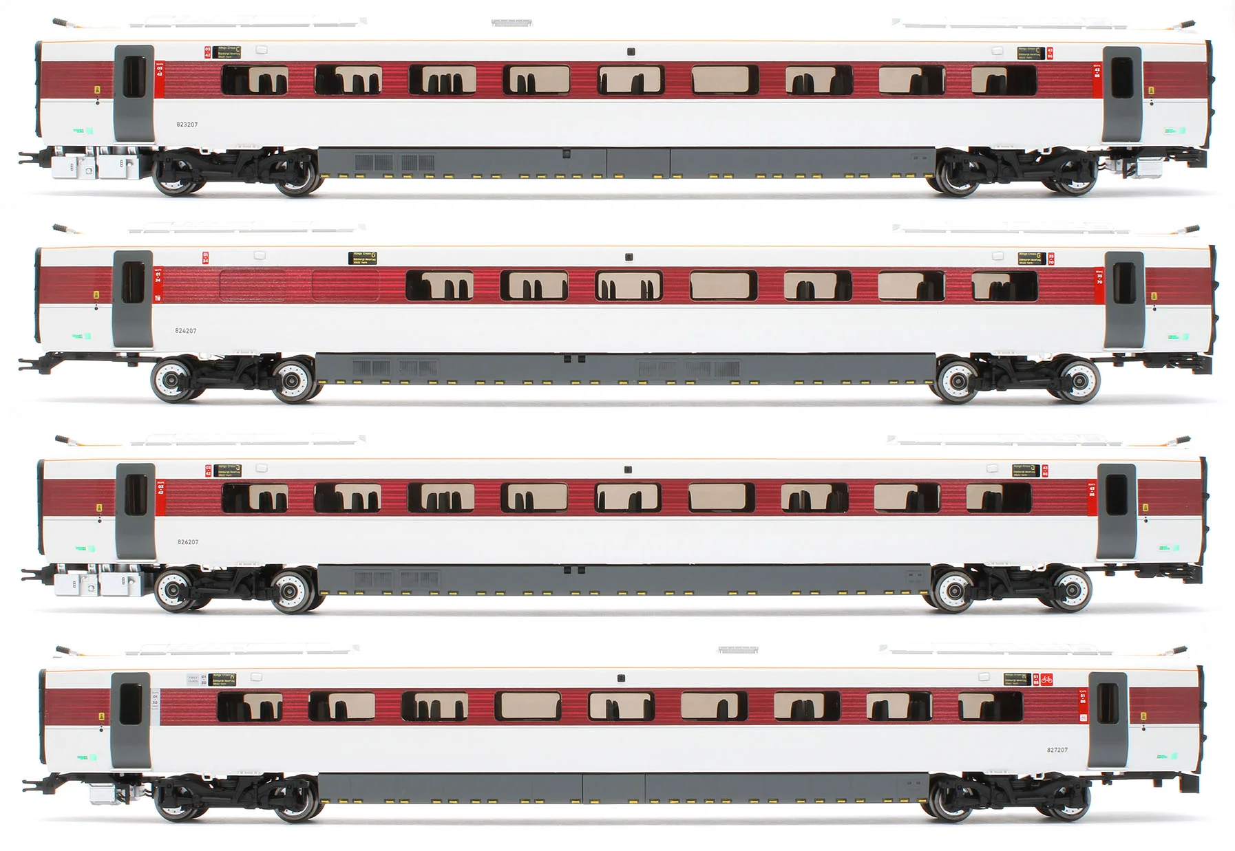 R40493 LNER Azuma Class 801/2 Railway 200 4 Car Coach Pack - Image 2