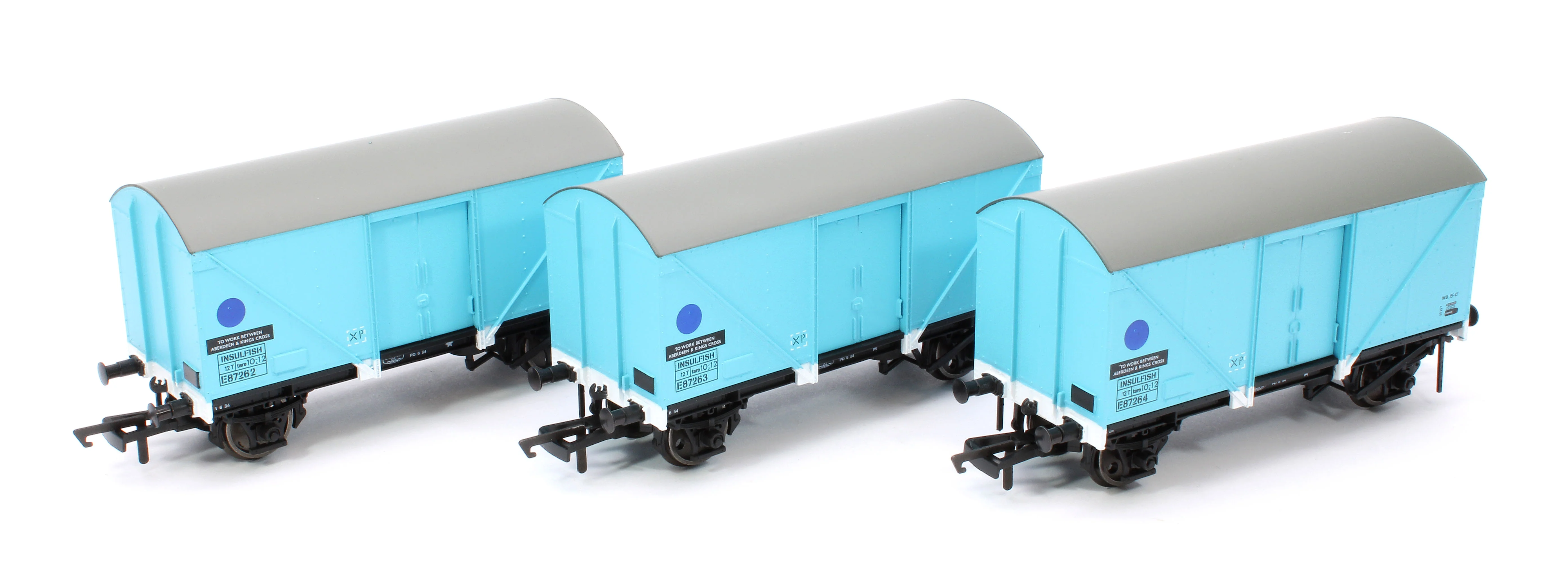 R60115 12T Fish Van BR Blue - 87262, 87263 & 87264 - Pack of 3