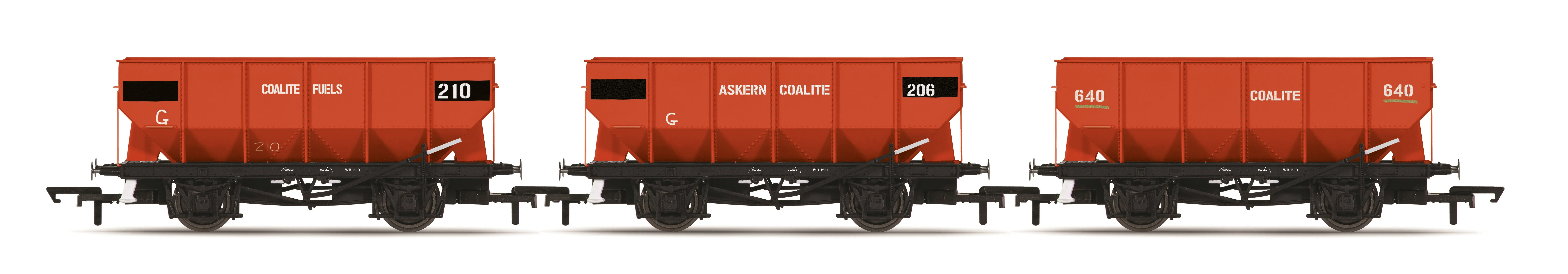 R60345 21T Hopper Wagon Triple Pack 'Grimethorpe Coalite' 206 210 & 640
