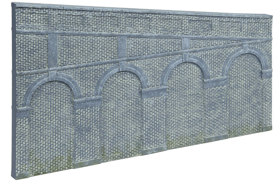 R7375 Skaledale High Stepped Arched Retaining Walls x2 (Engineers Blue Brick)
