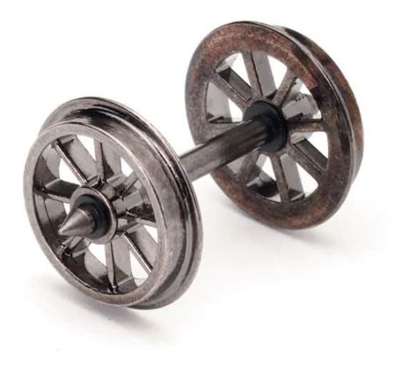 R8098 Pack of 10 X spoked wheels on axles