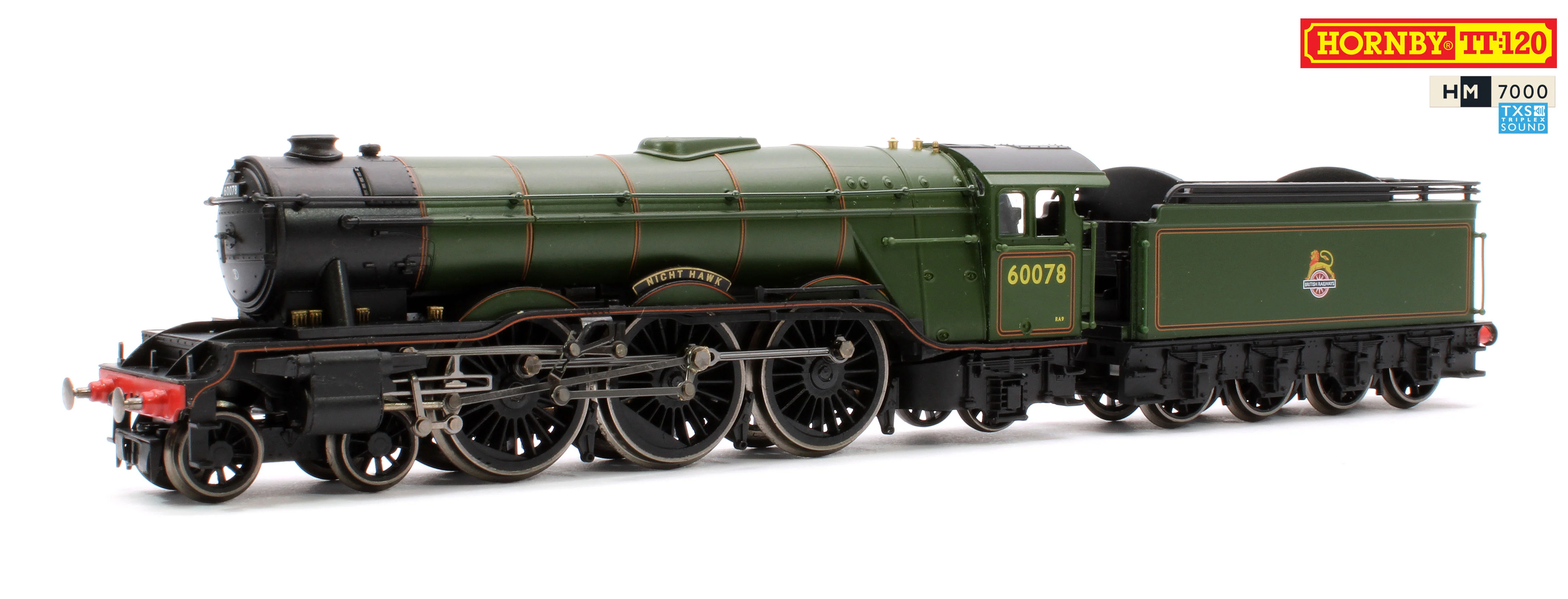 TT3005TXSM BR Class A3 4-6-2 60078 'Night Hawk' Steam Locomotive - DCC Sound Fitted