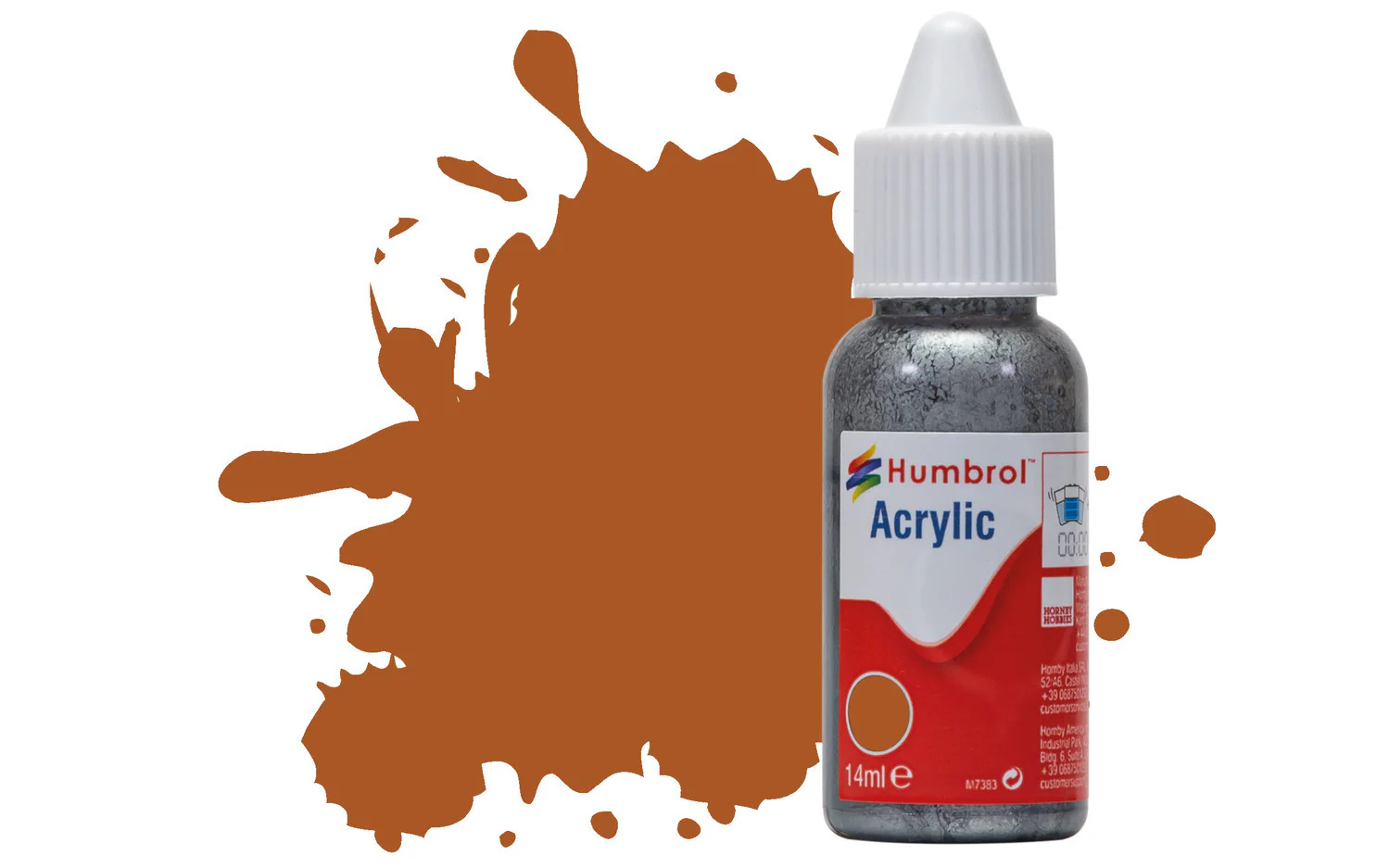 DB0009 HUMBROL ACRYLIC DROPPER BOTTLE - No 9 Tan - Gloss - Acrylic -14ml