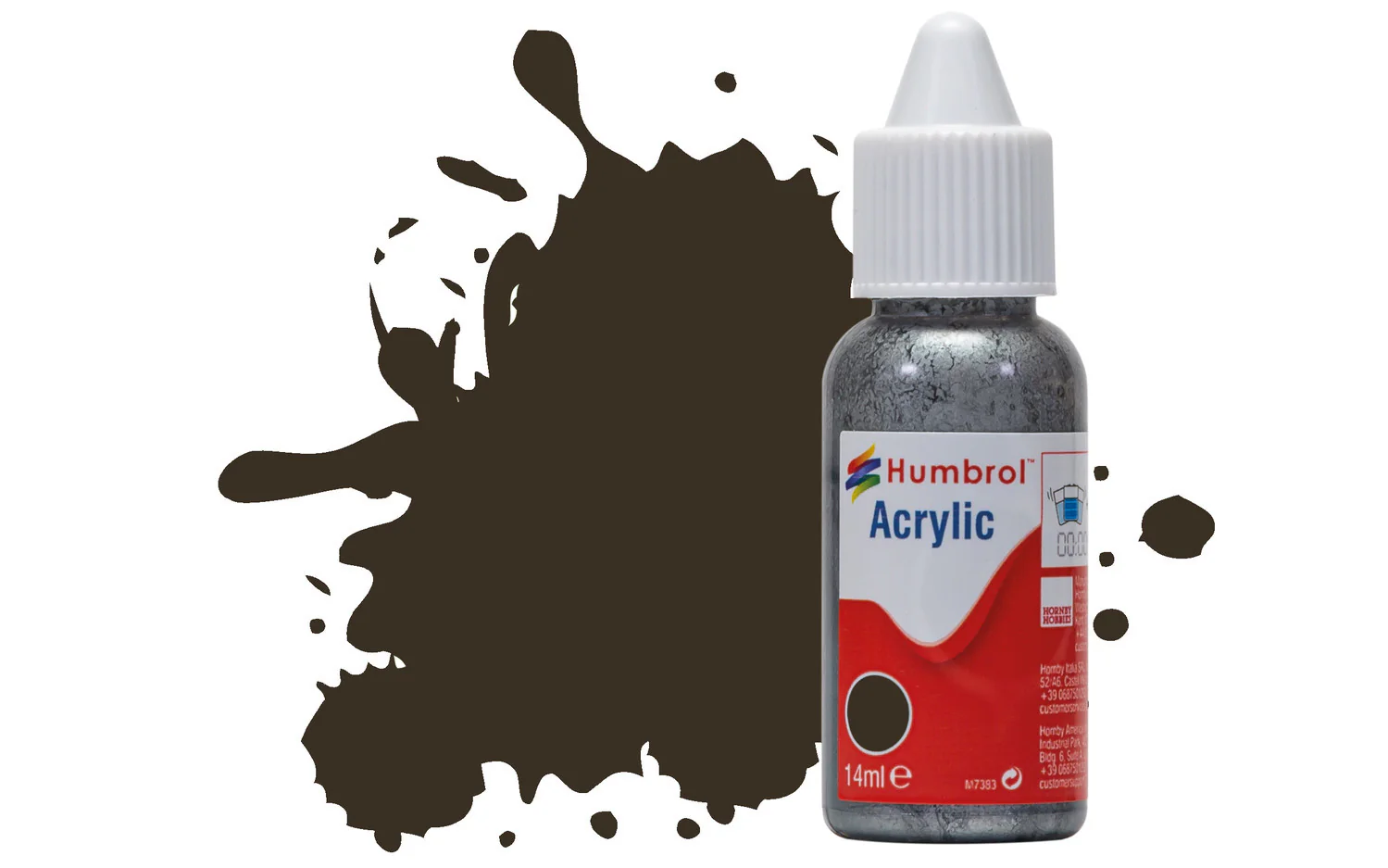 DB0010 HUMBROL ACRYLIC DROPPER BOTTLE - No 10 Service Brown - Gloss - 14ml