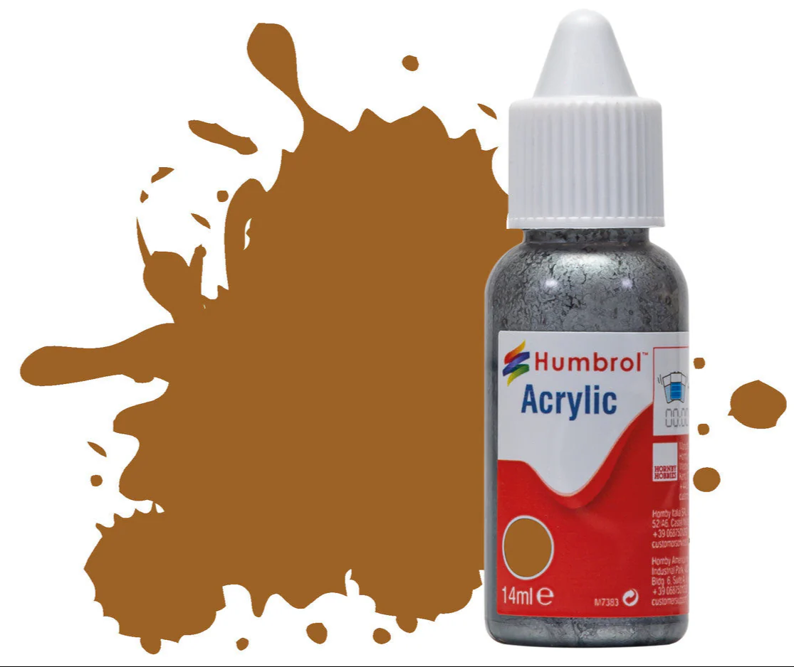 DB0012 HUMBROL ACRYLIC DROPPER BOTTLE - No 12 Copper - Metallic - 14ml