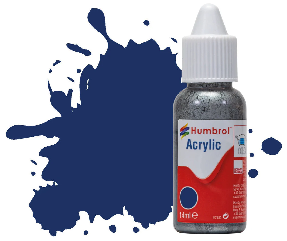DB0015 HUMBROL ACRYLIC DROPPER BOTTLE - No 15 Midnight Blue - Gloss - 14ml