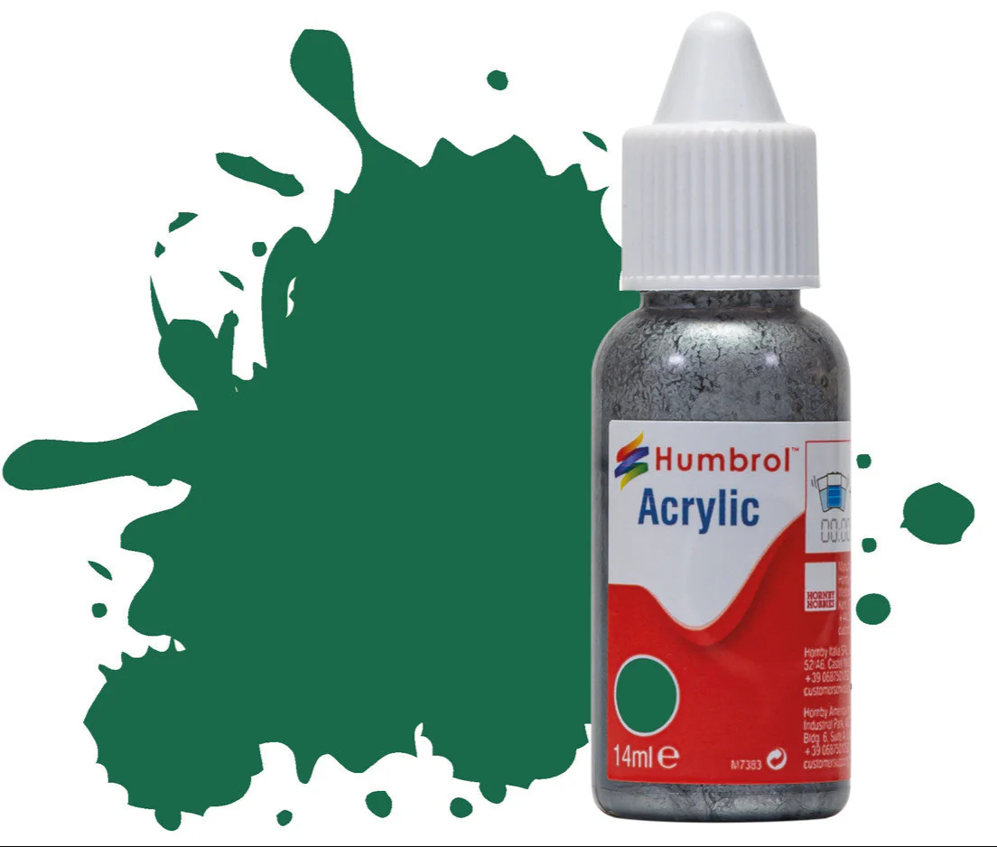 DB0030 HUMBROL ACRYLIC DROPPER BOTTLE - No 30 Dark Green - Matt - 14ml