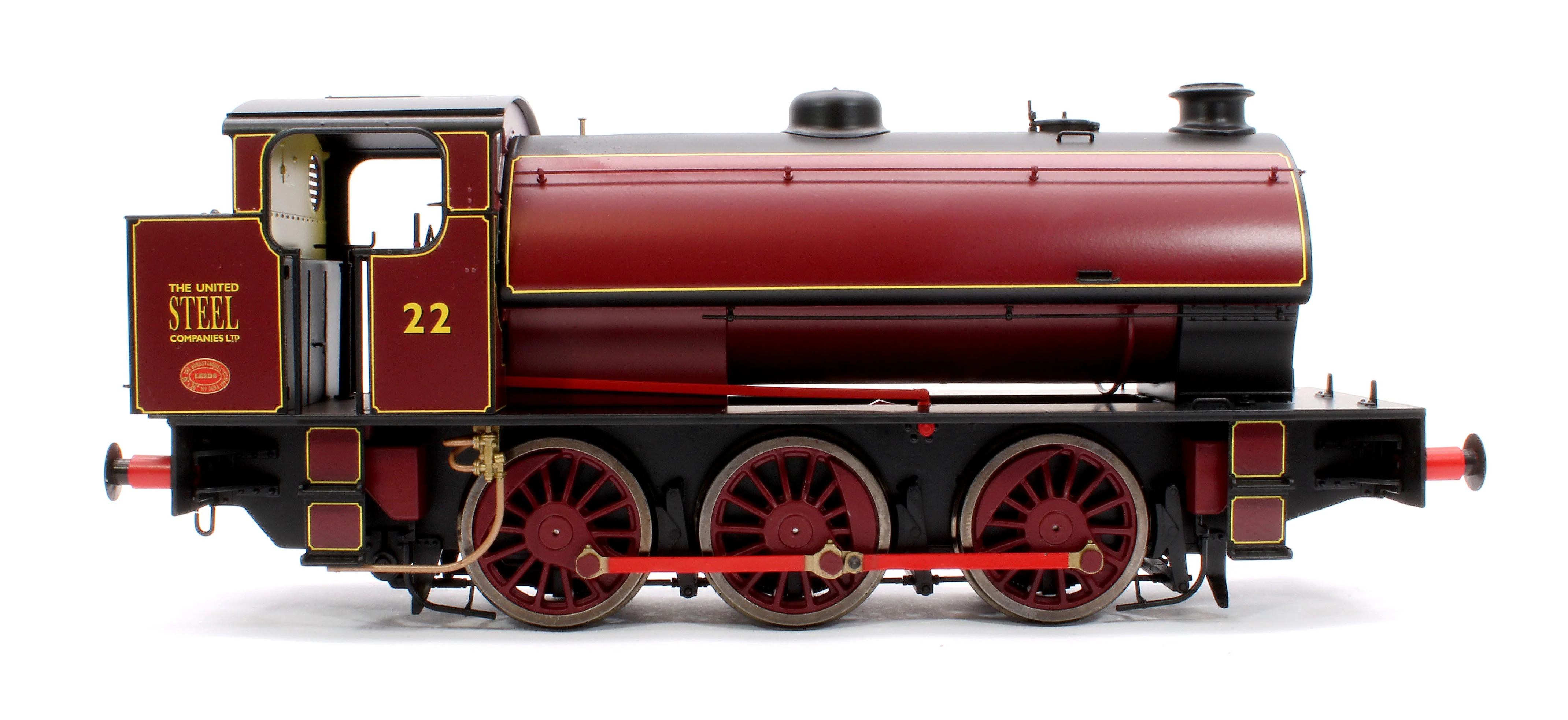 7S-094-008S J94 Austerity United Steel Lined Red No 22 0-6-0 locomotive - Sound Fitted - Image 6