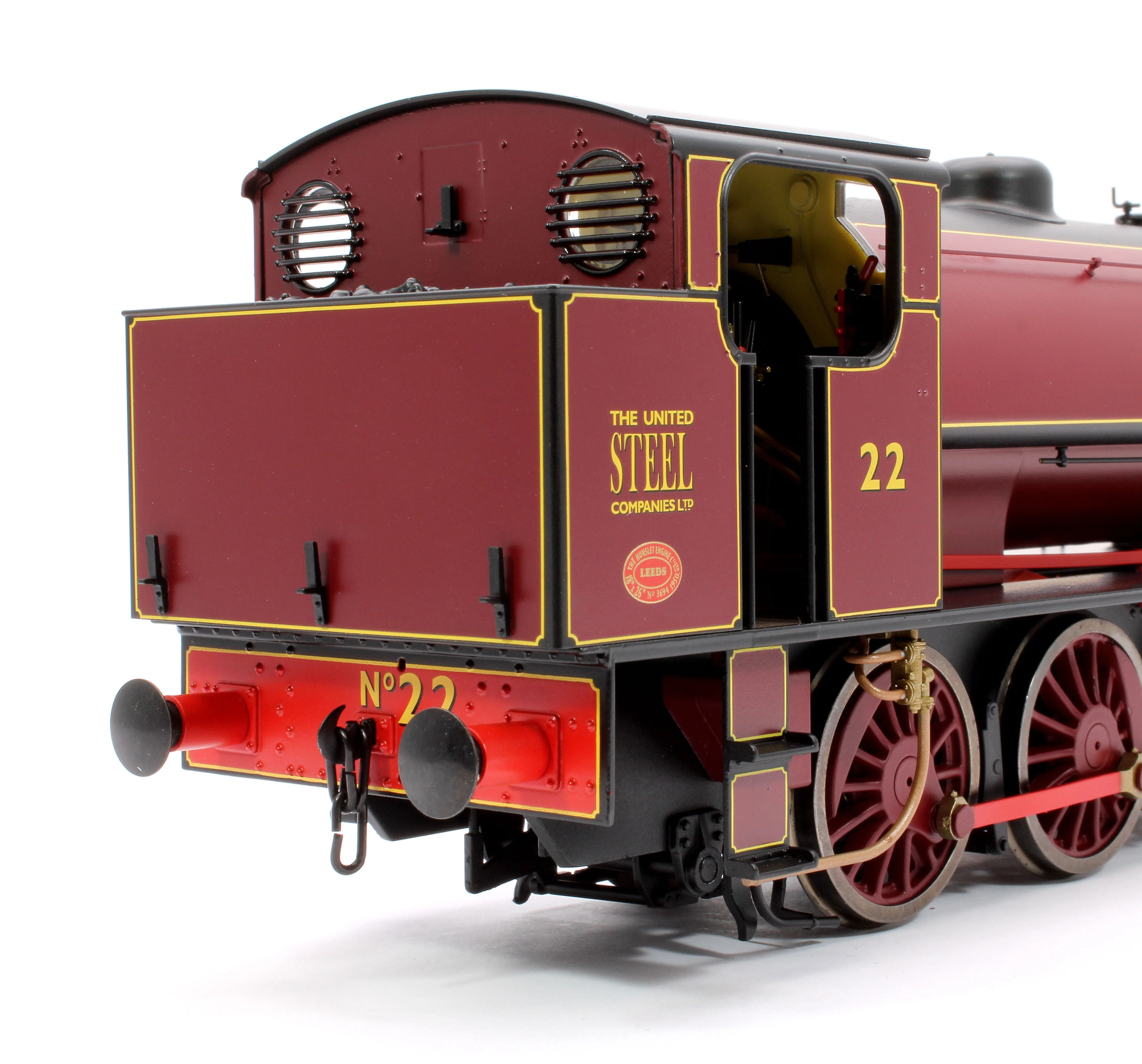 7S-094-008S J94 Austerity United Steel Lined Red No 22 0-6-0 locomotive - Sound Fitted - Image 8