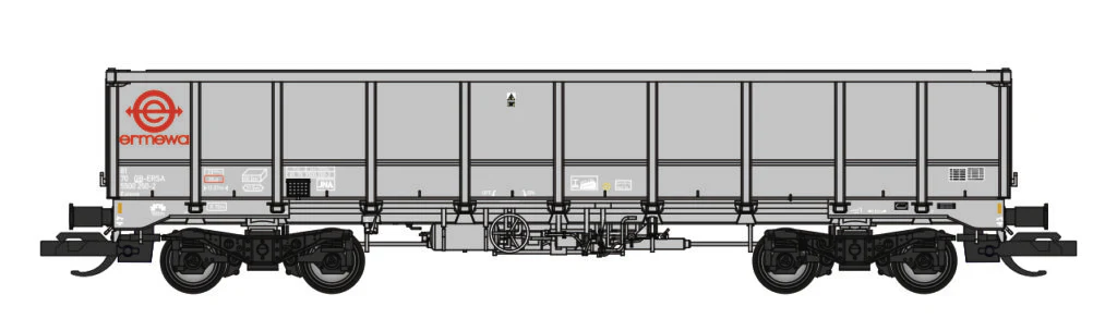 TT-EAL-102C JNA / MMA EALNOS Bogie Box Wagon Ermewa Grey 5500 059-7 - Image 2