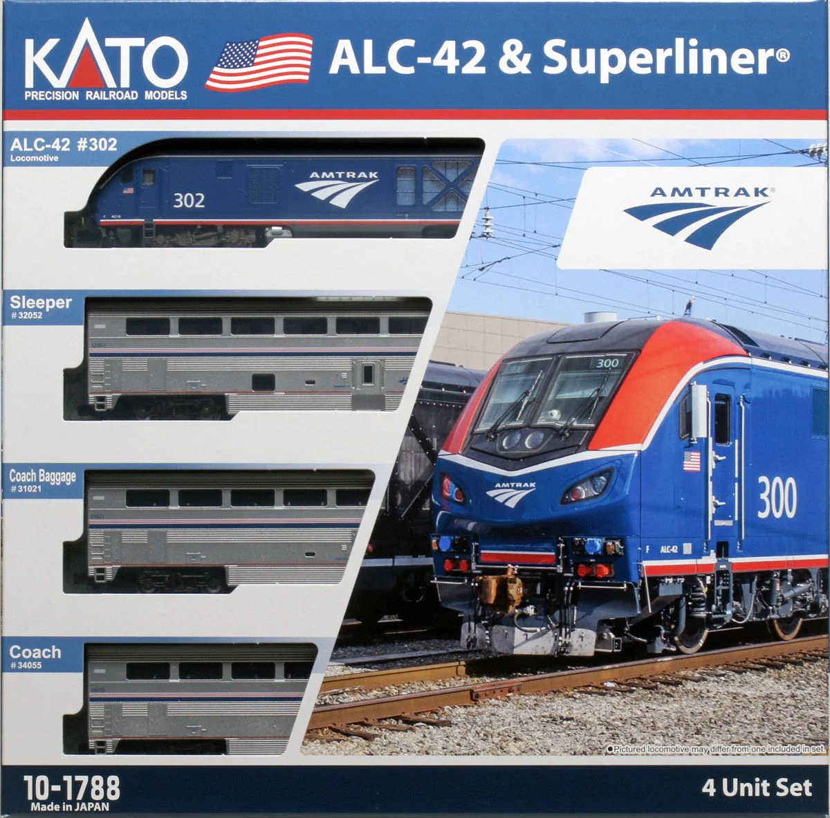 10-1788-DCC ALC-42 Charger Amtrak Superliner Train Pack - DCC-Fitted
