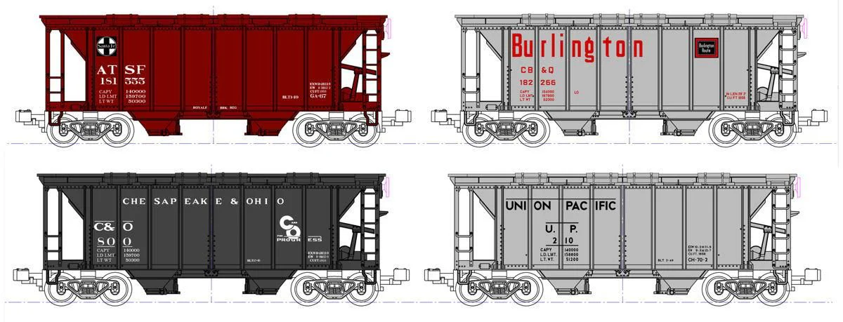 106-4700 Covered Hopper Assorted Set (8)