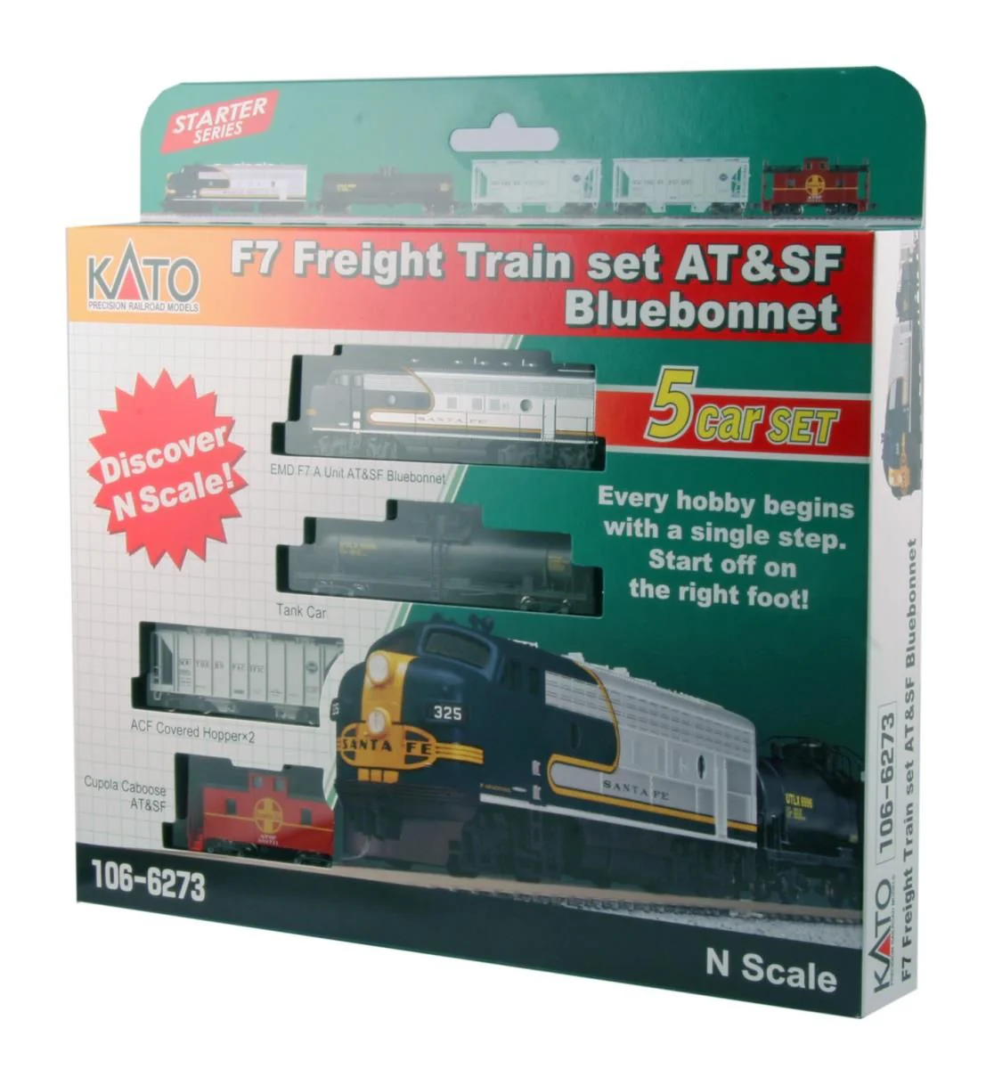 106-6273-DCC AT&SF Bluebonnet EMD F7 Freight Train Set (DCC-Fitted)